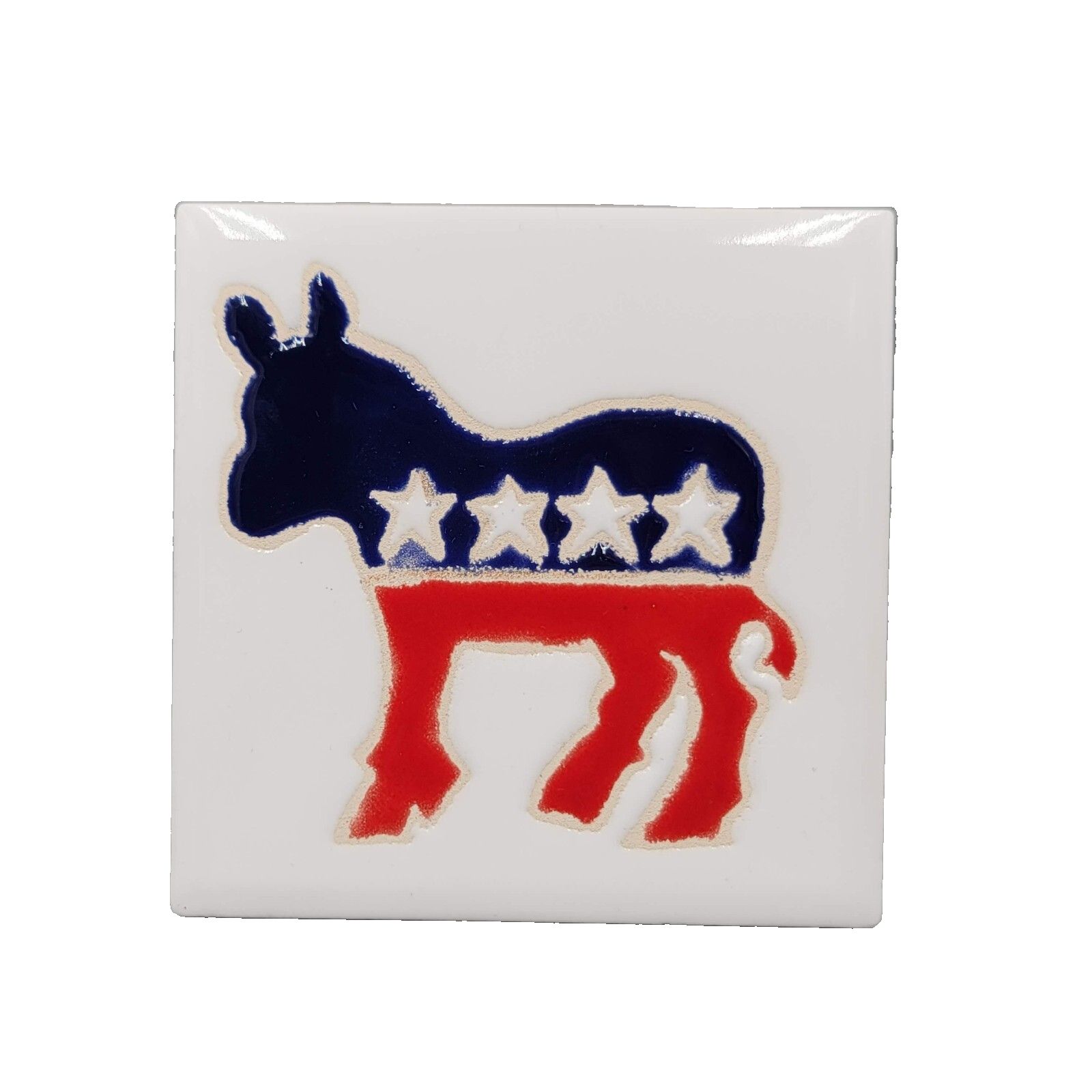 Tiles by Michell Patriotic Democrat Red White Blue Tile 4.25" x 4.25"