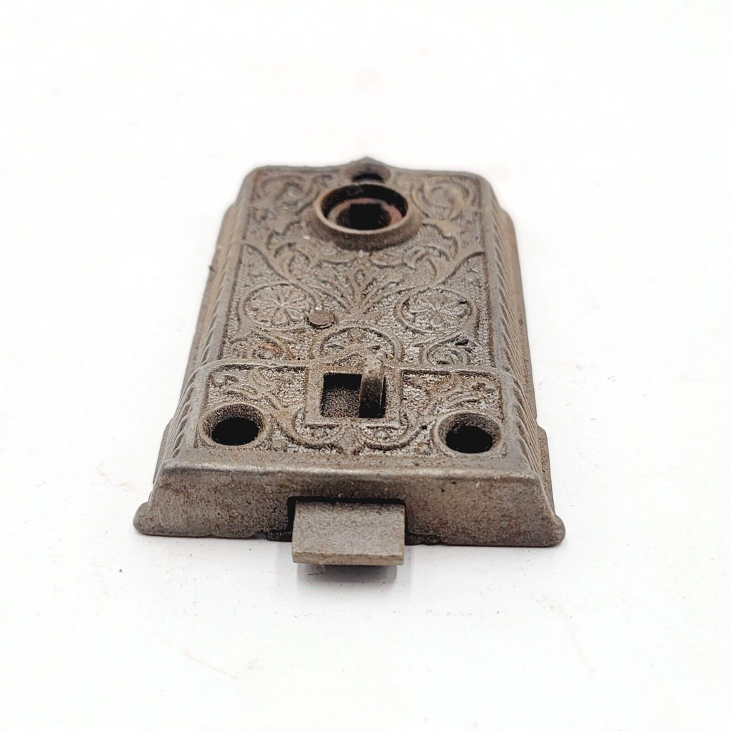 Antique Ornate Surface Mount Mortise Lock No Keeper No Key 1108B
