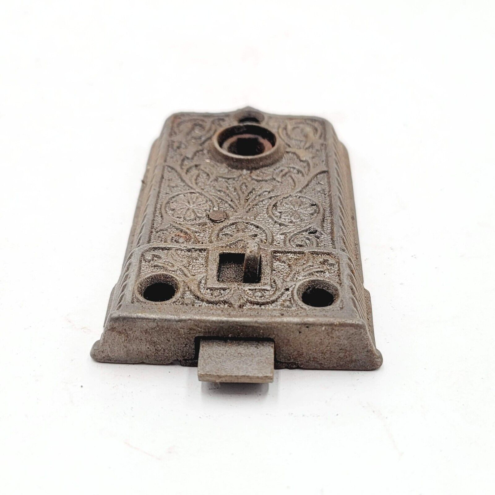 Antique Ornate Surface Mount Mortise Lock No Keeper No Key 1108B