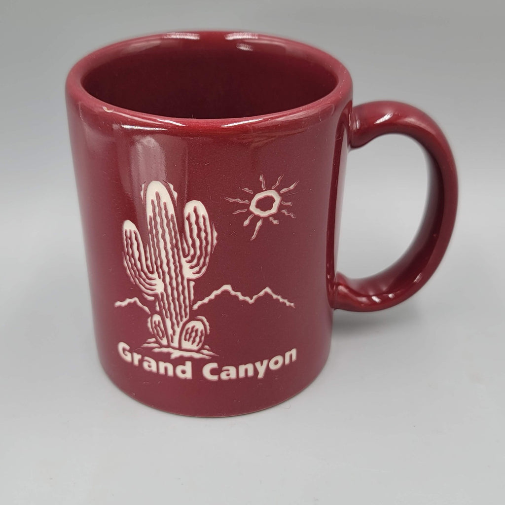 Grand Canyon Coffee Mug Souvenir Red Etched Design Made in USA