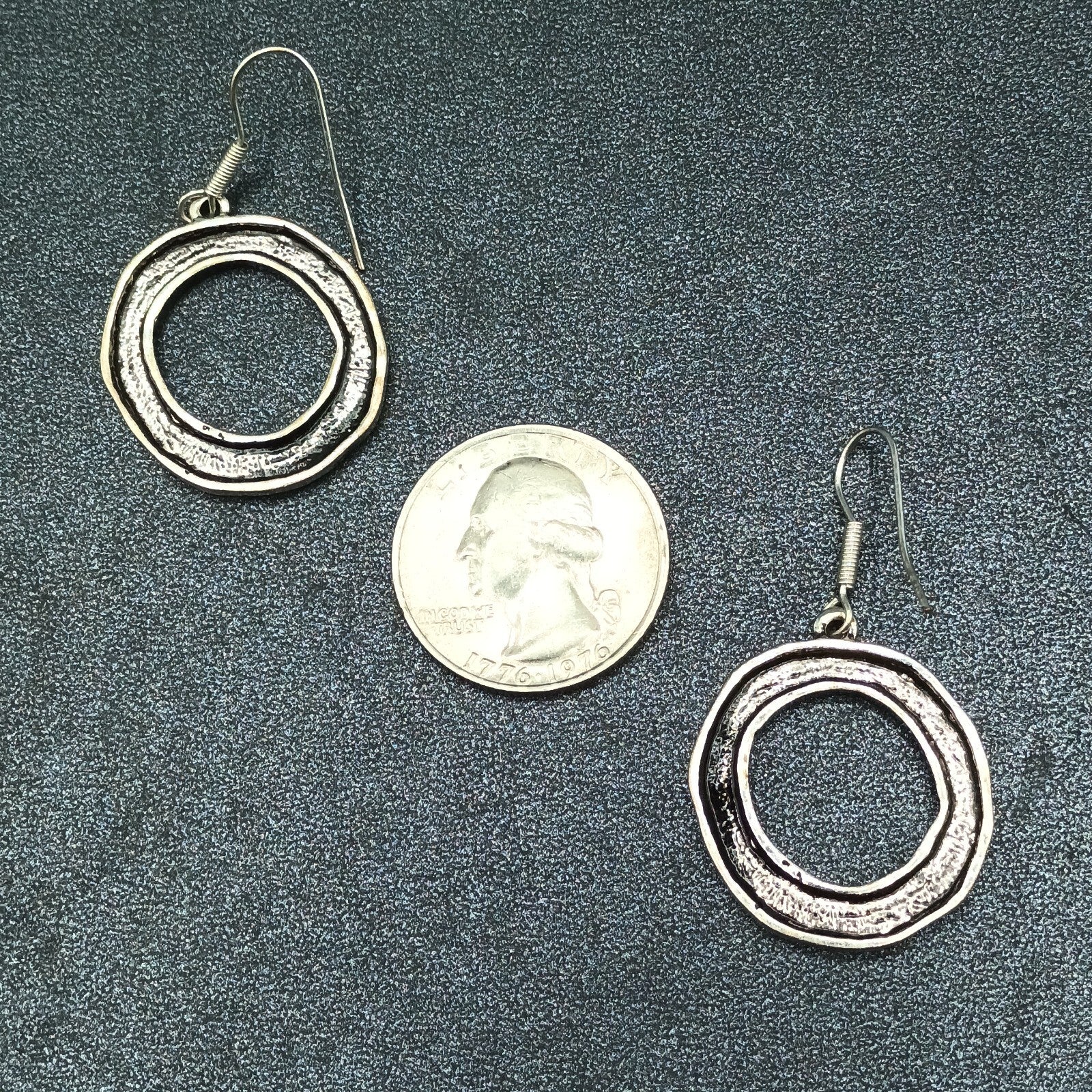 Pierced Earrings Silver tone Inspirational "Believe Only Fear Not" Dangle 1"