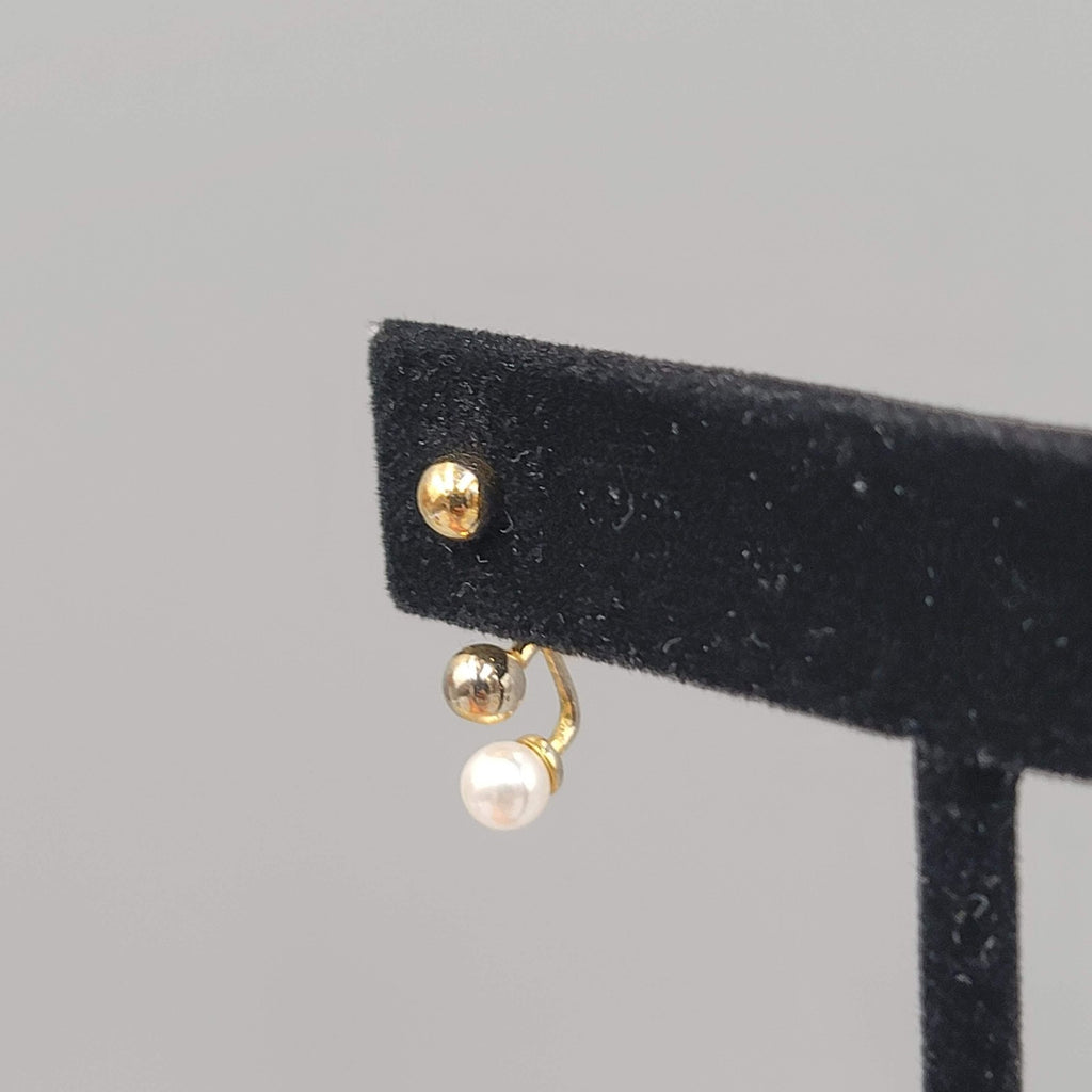 Modern Minimalist Pierced Earrings Stud Jacket Studs Dangle 5/8"