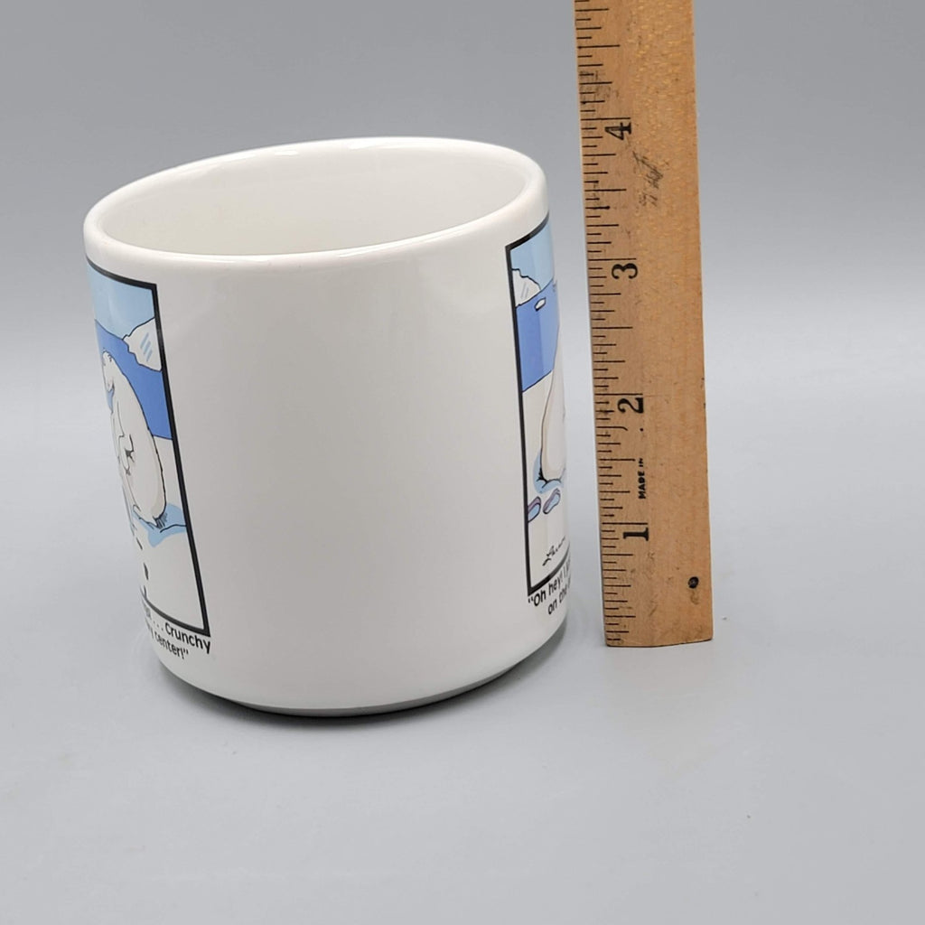 Vintage 1990 The Far Side Gary Larson Polar Bears Igloo Cartoon Coffee Mug Cup