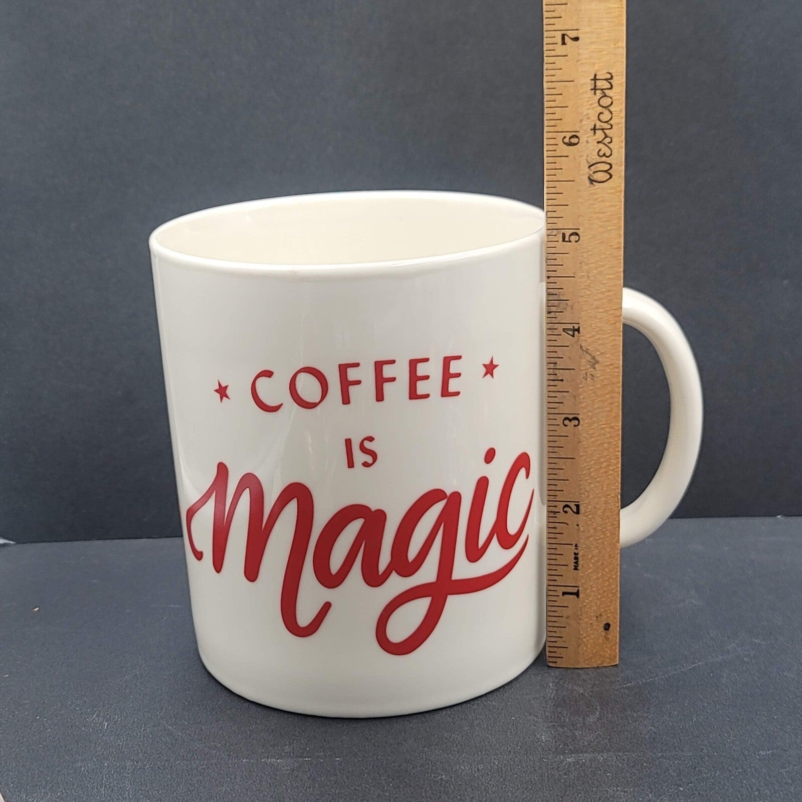 Starbucks Coffee is Magic XL 28oz Coffee Mug Cup Pink White Large