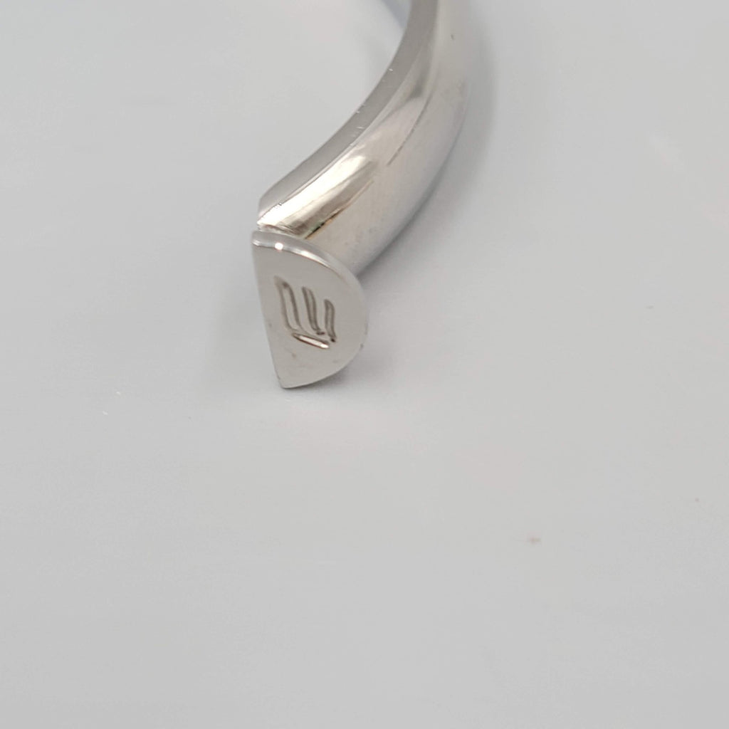 ASHLEY BRIDGET SILVER TONE OPEN CUFF BRACELET