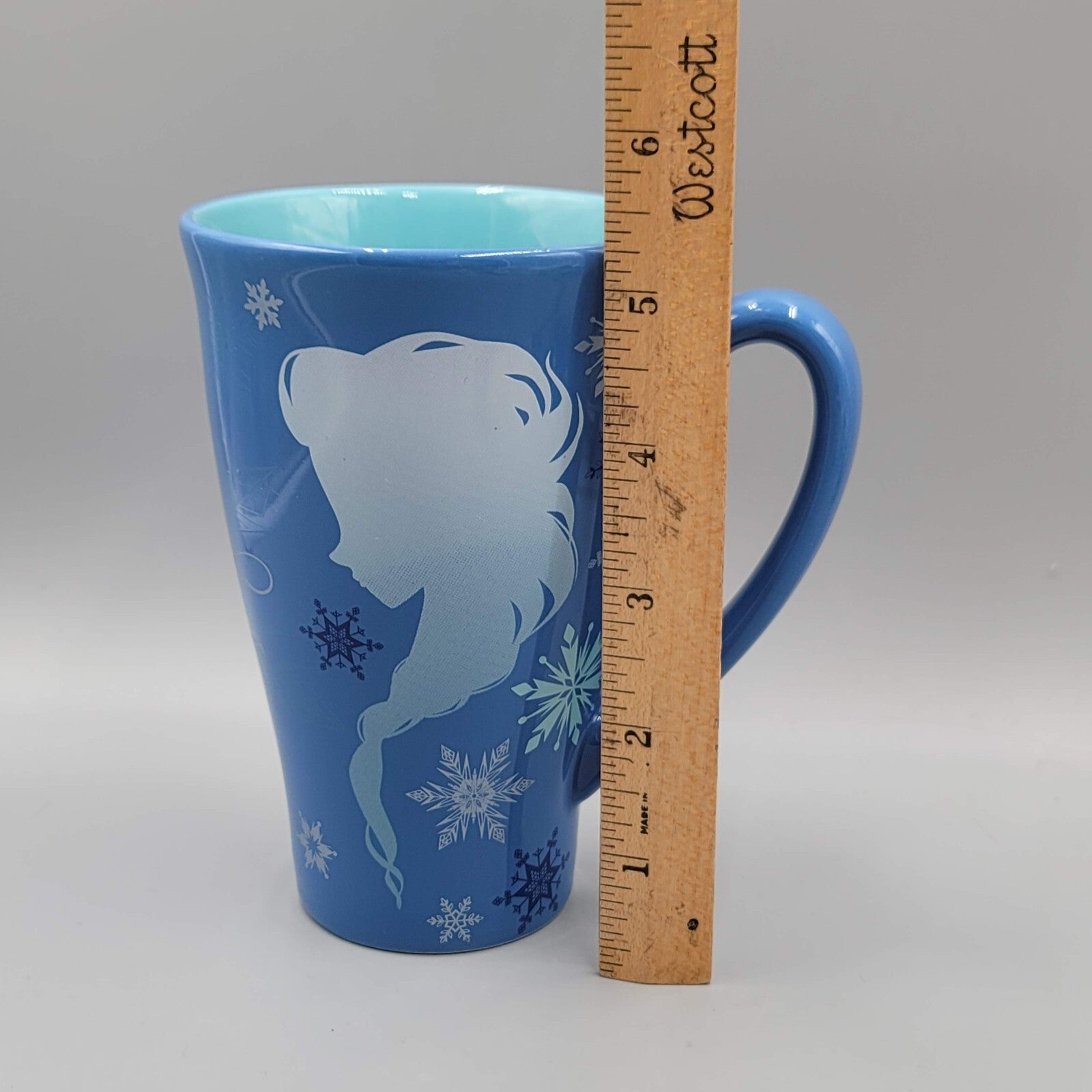 Disney Store Frozen Keep Calm and Let It Go Coffee Mug Blue Elsa