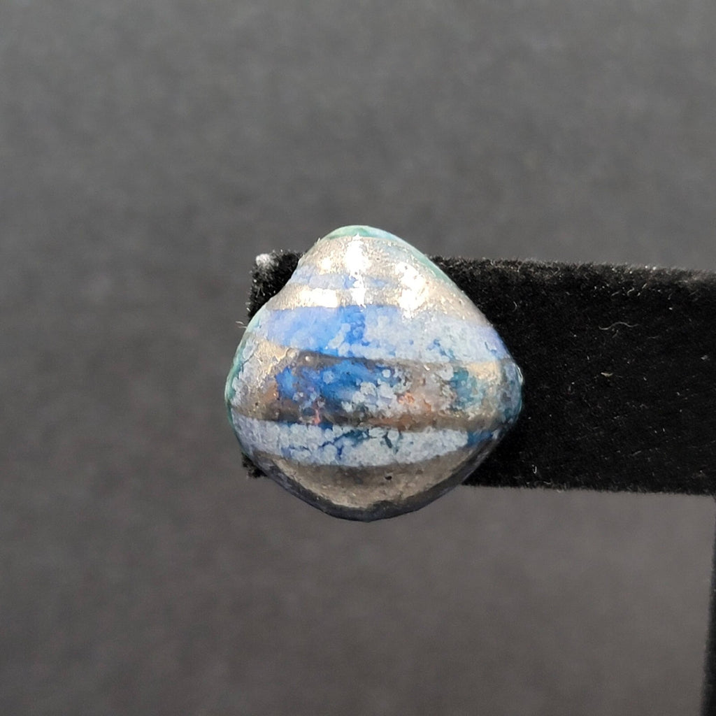 Vintage Pierced Earrings Ceramic Hand Painted Studs 5/8"