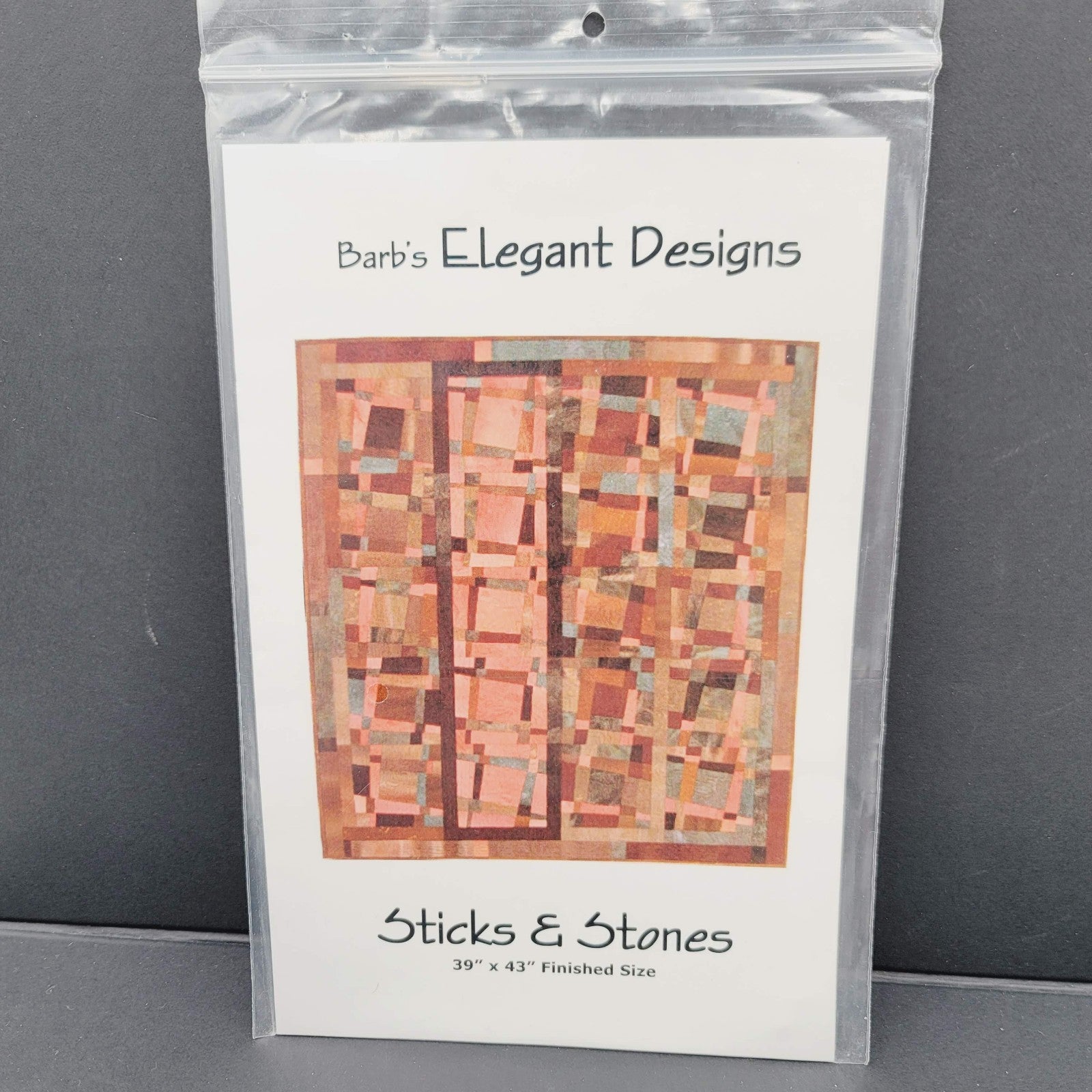 Sticks & Stones by Barbs Elegant Designs Quilt Pattern #201   39" x 43"  2004