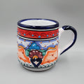 Talavera Pottery Coffee Mug Mexico Mexican Ceramic Hand Painted Red