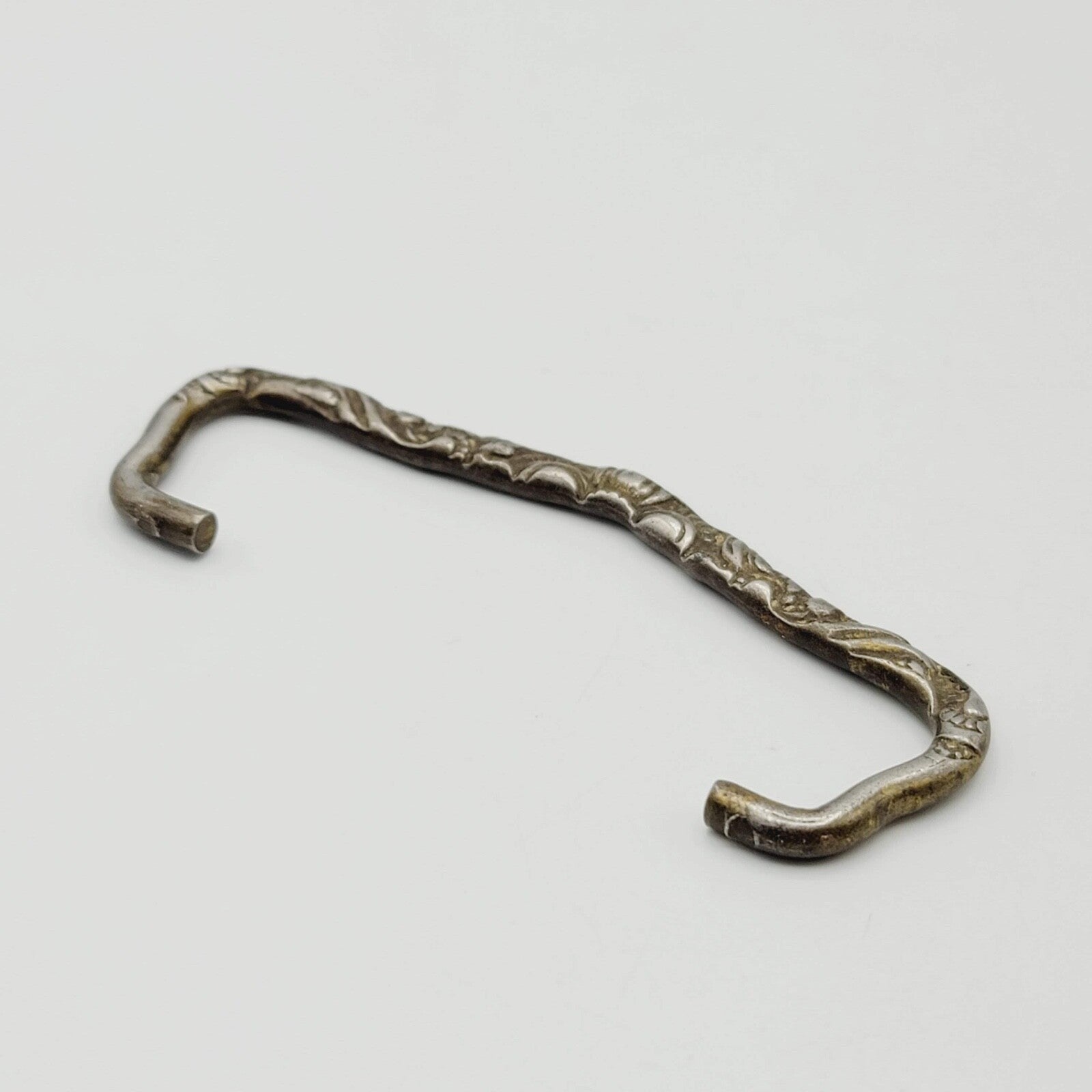 Vintage Single Ornate Bail Pull for 3" Pull Handle Replacement  Steel Gray