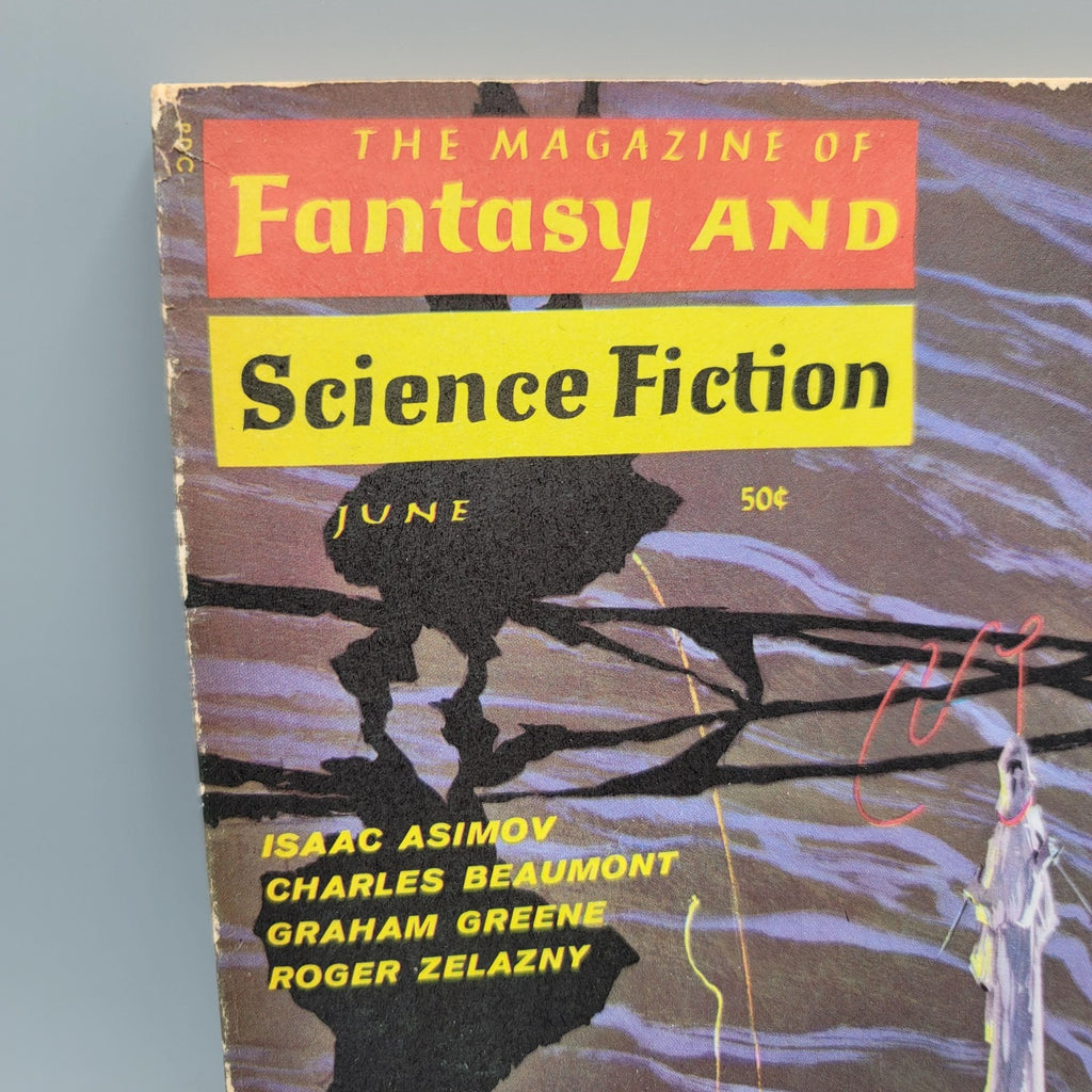 Vintage 1967 Fantasy and Science Fiction Magazine June Asimov Zelazny Greene