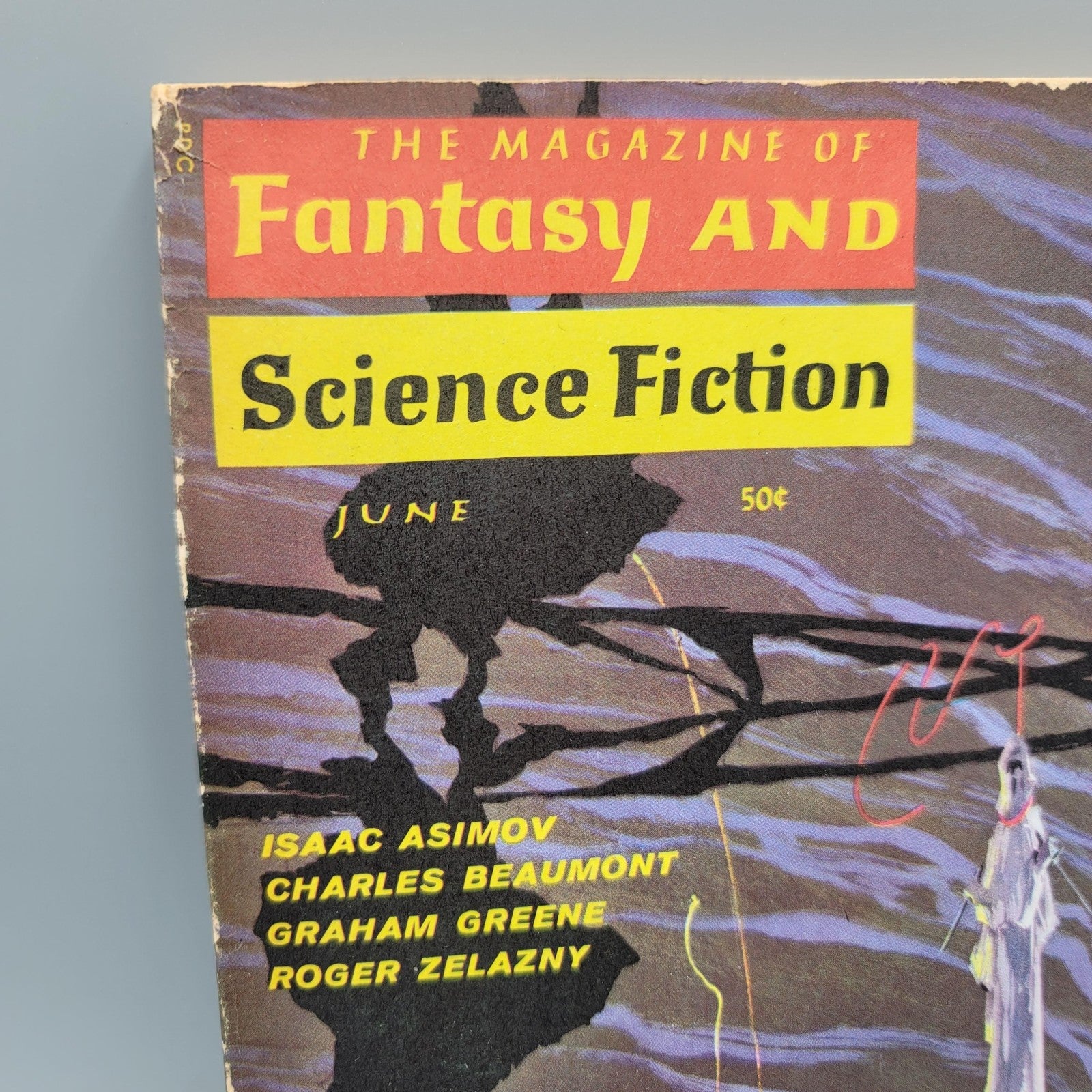Vintage 1967 Fantasy and Science Fiction Magazine June Asimov Zelazny Greene