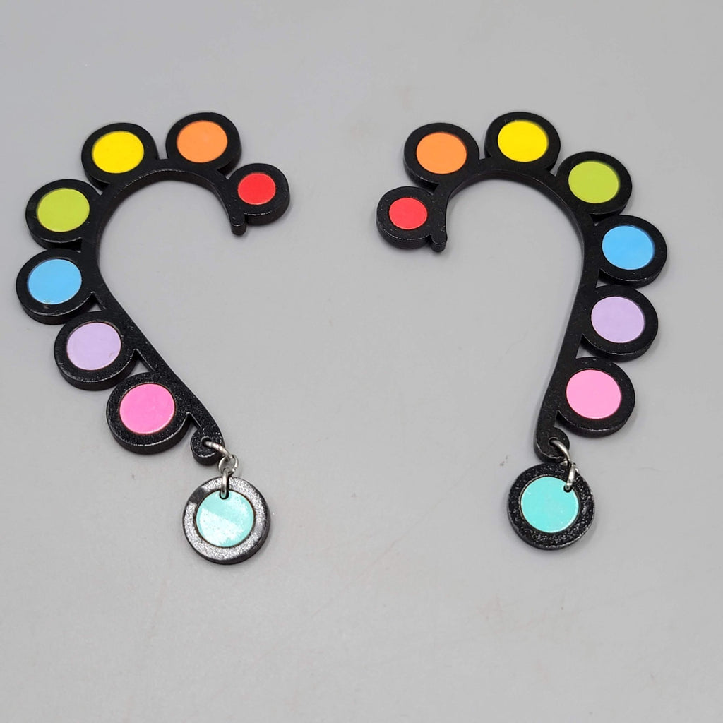 Pride Rainbow Statement Ear Wrap Cuff Pair