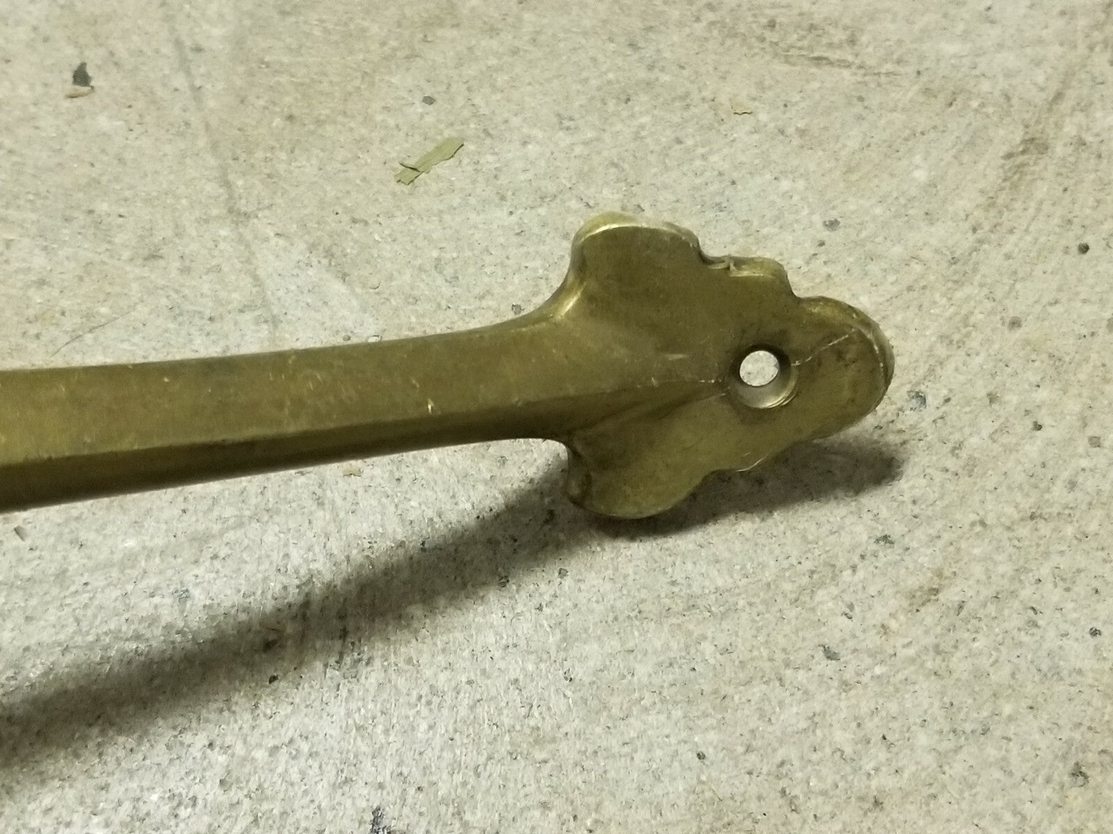 Vintage Brass Exterior Door Knob Pull Handle 10 3/4"