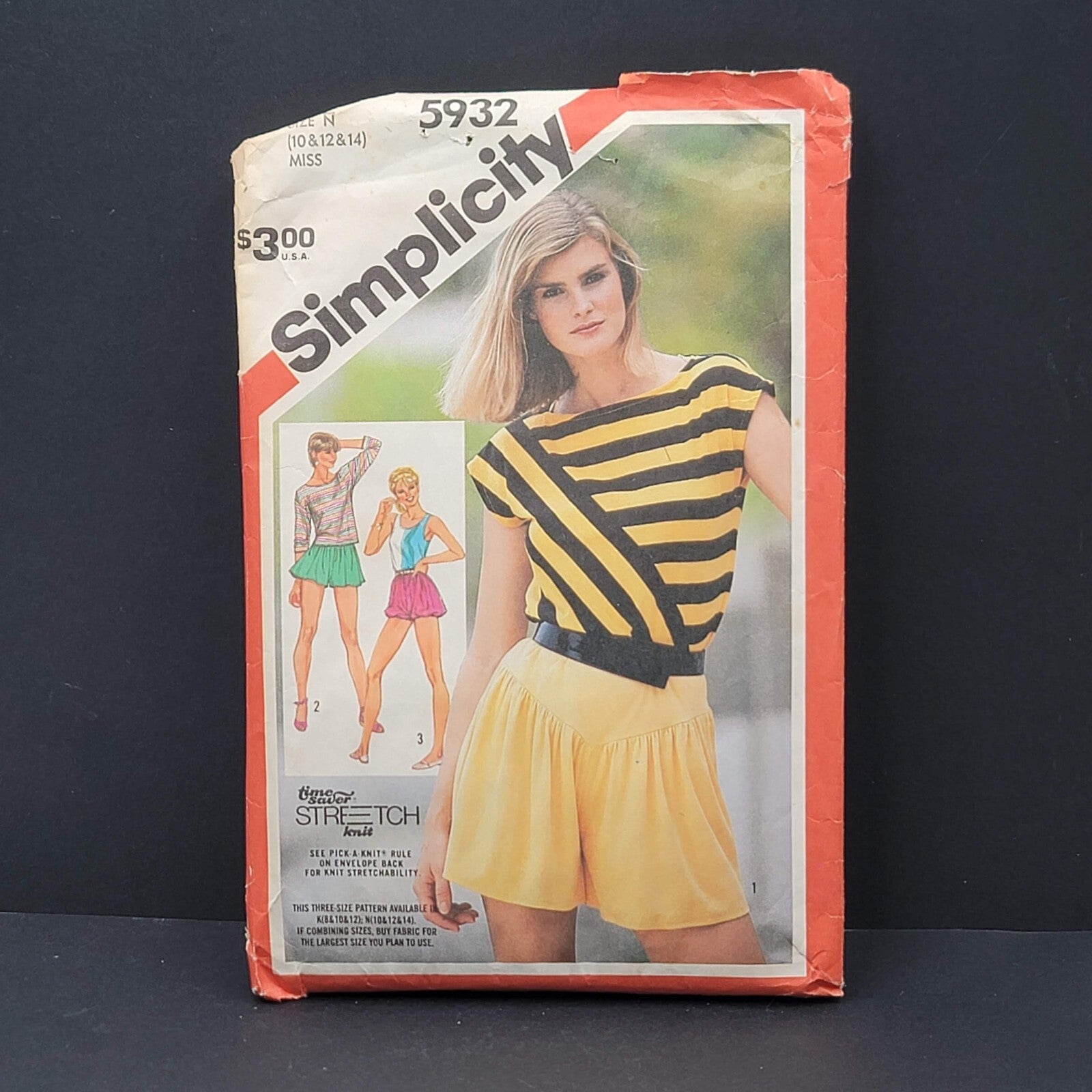 Vintage Simplicity Sewing Pattern 1980s Misses Size 10 12 14