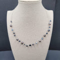 Multi Strand Pearl Station Floating Beads Necklace 18"