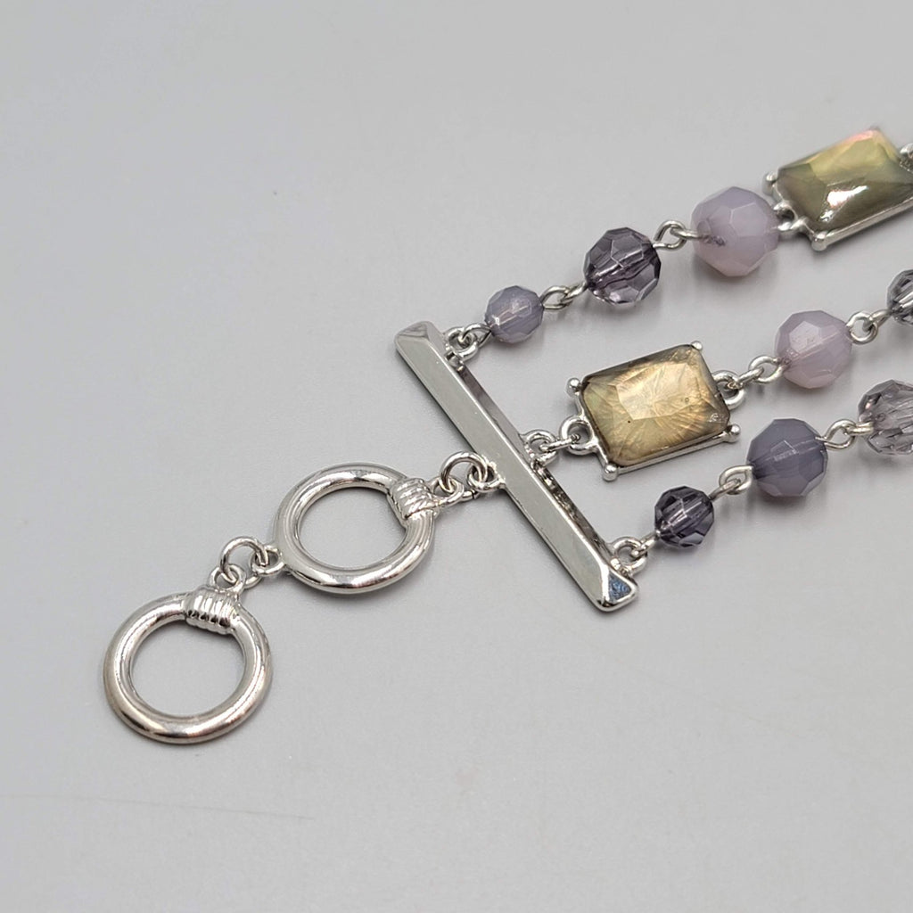 Premier Designs Bracelet Triple Strand Silver tone 