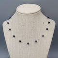 Floating Peacock Pearl Station Necklace 16"