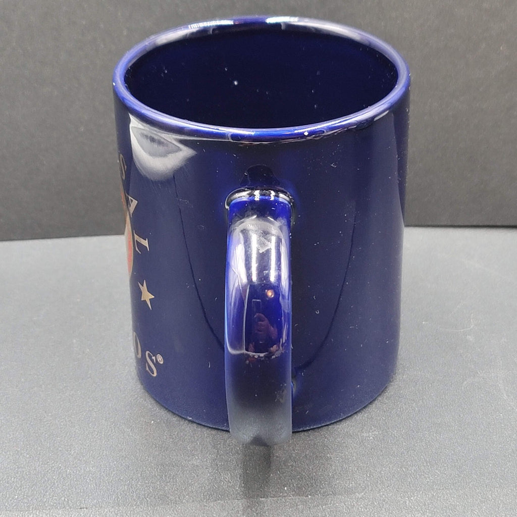 Universal Studios Coffee Mug Cup Navy Red Gold Golden Globe