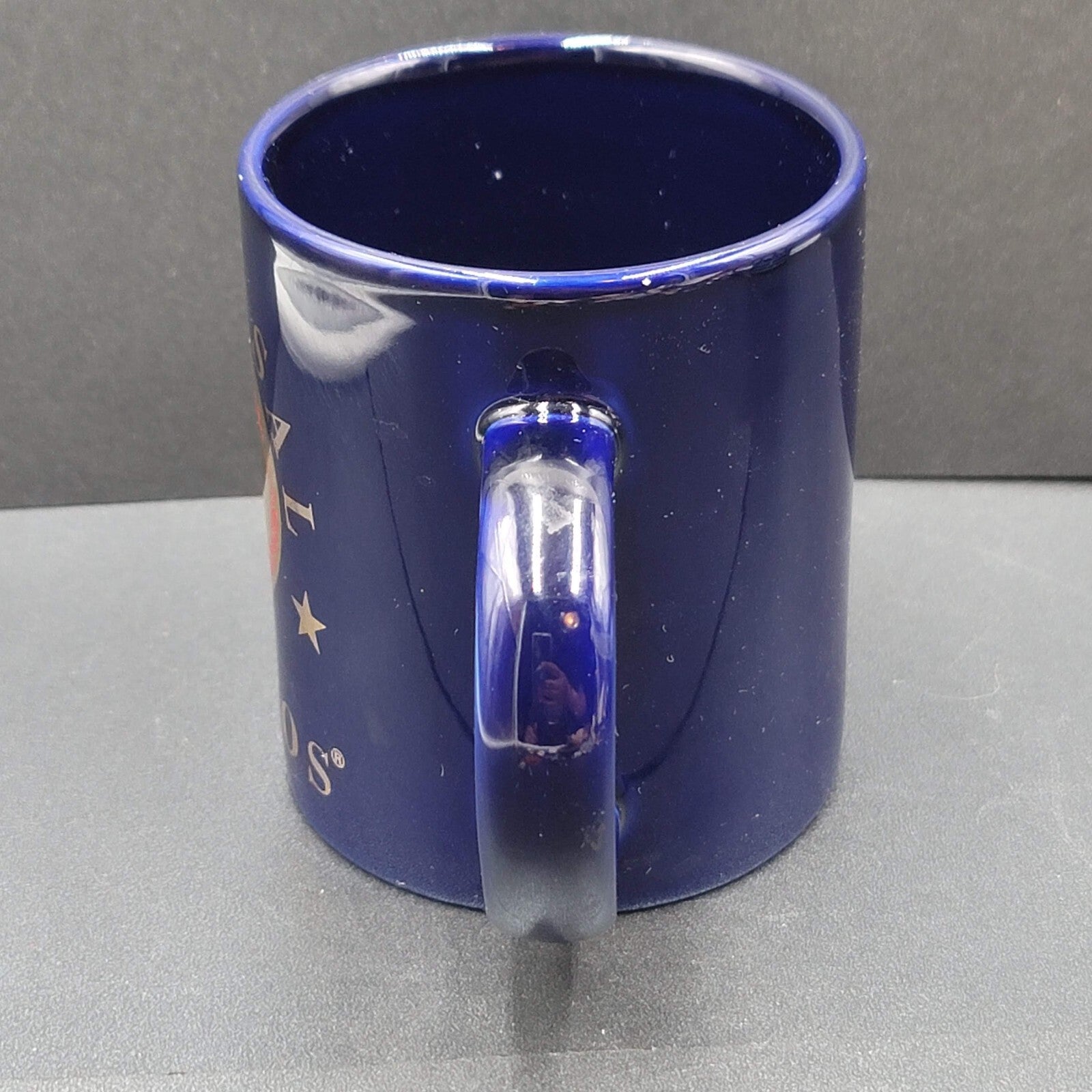 Universal Studios Coffee Mug Cup Navy Red Gold Golden Globe