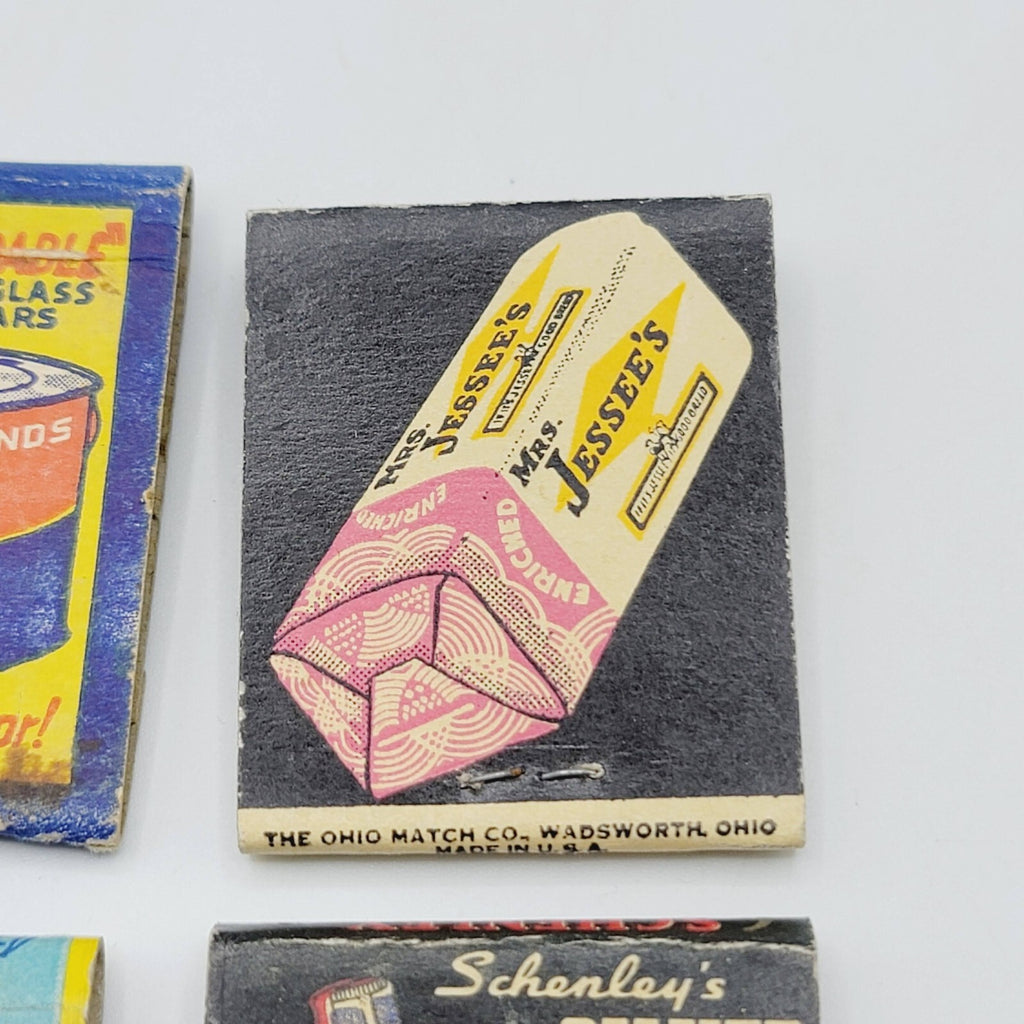 Vintage Advertising Matchbooks Lot of 4 Alka Seltzer Mrs Jessees Quaker Schenley