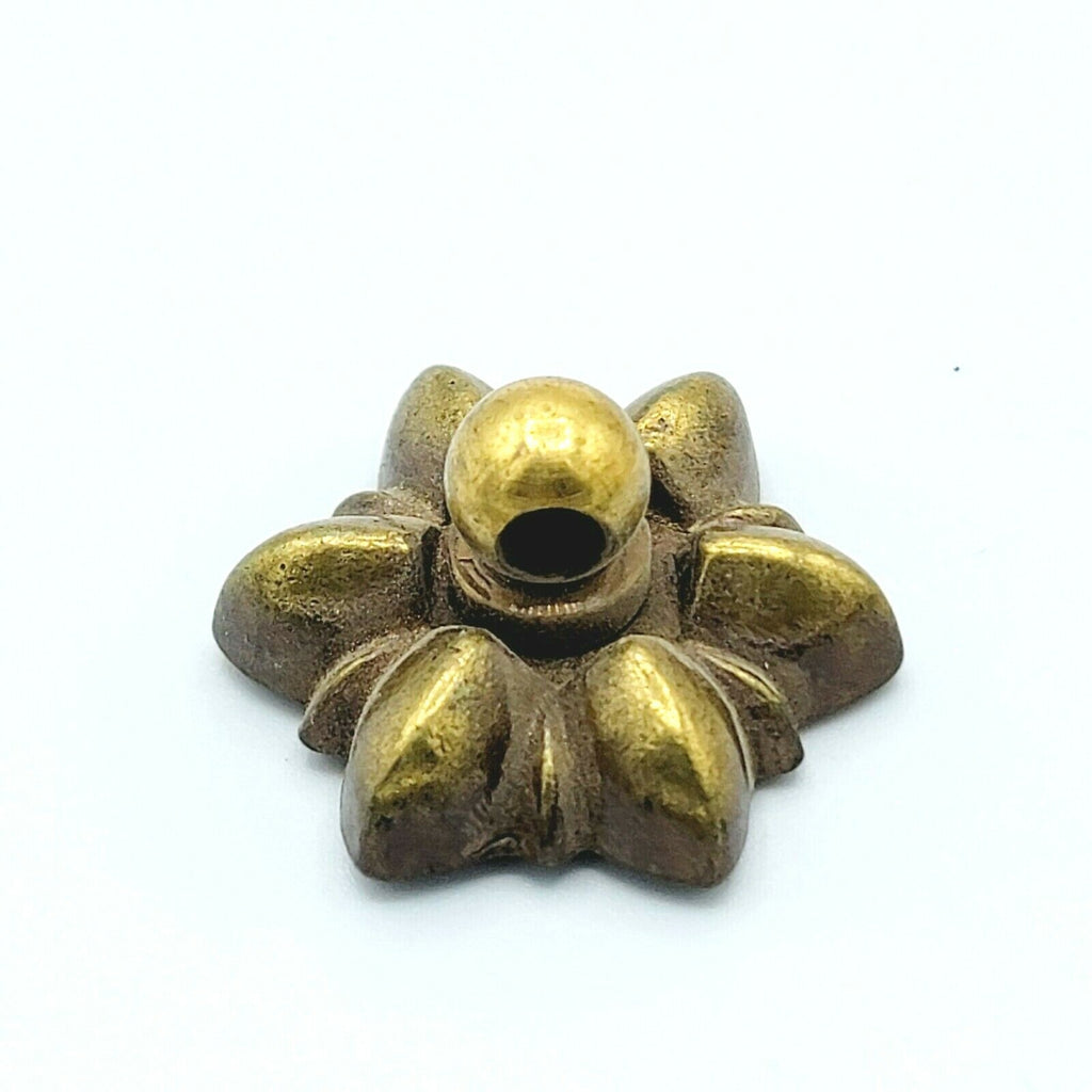Brass Rosette For Drop Bail Pull Repair SINGLE Salvage Drawer Hardware Reclaim