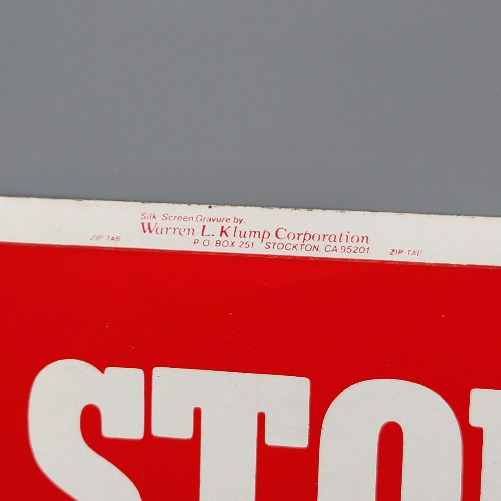 Vintage STOP THE CANAL Bumper Sticker California Red White 15"x3.5"