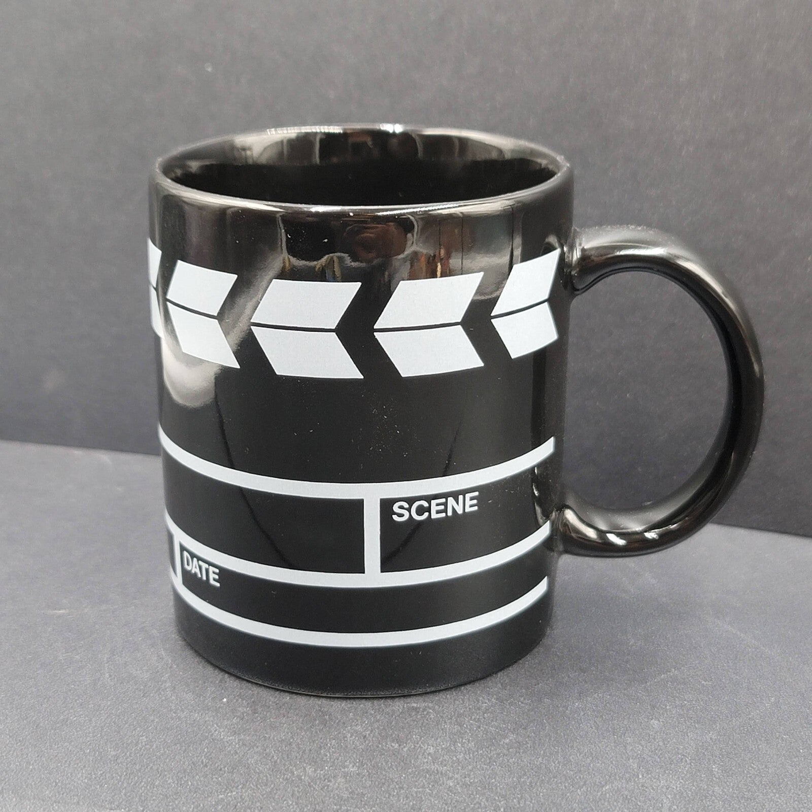 Universal Studios Coffee Mug Cup Black White Clapperboard Design