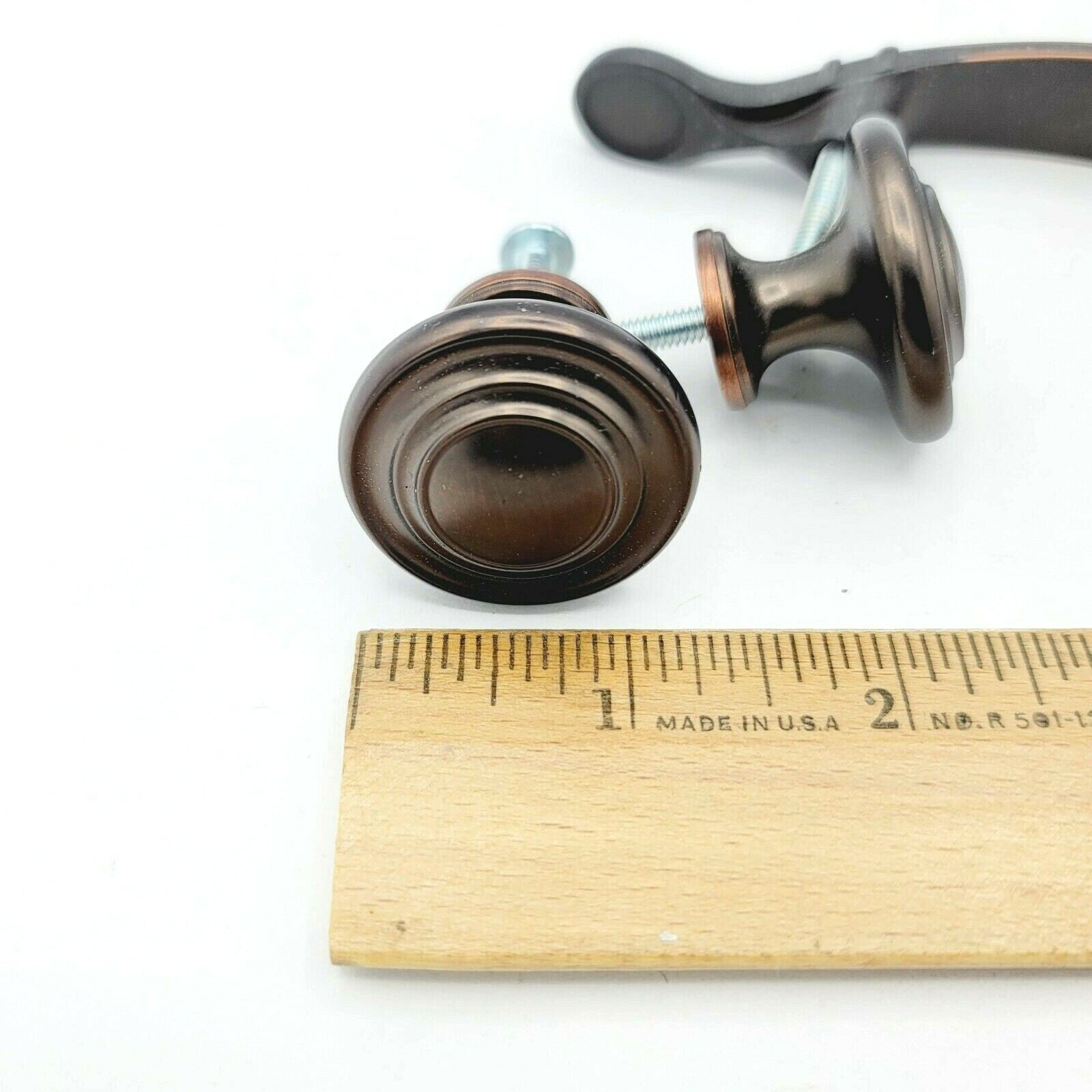 Dresser Pull Drawer Cabinet Door Handle Drop Knobs Bronze tone 3 in Lot of 4