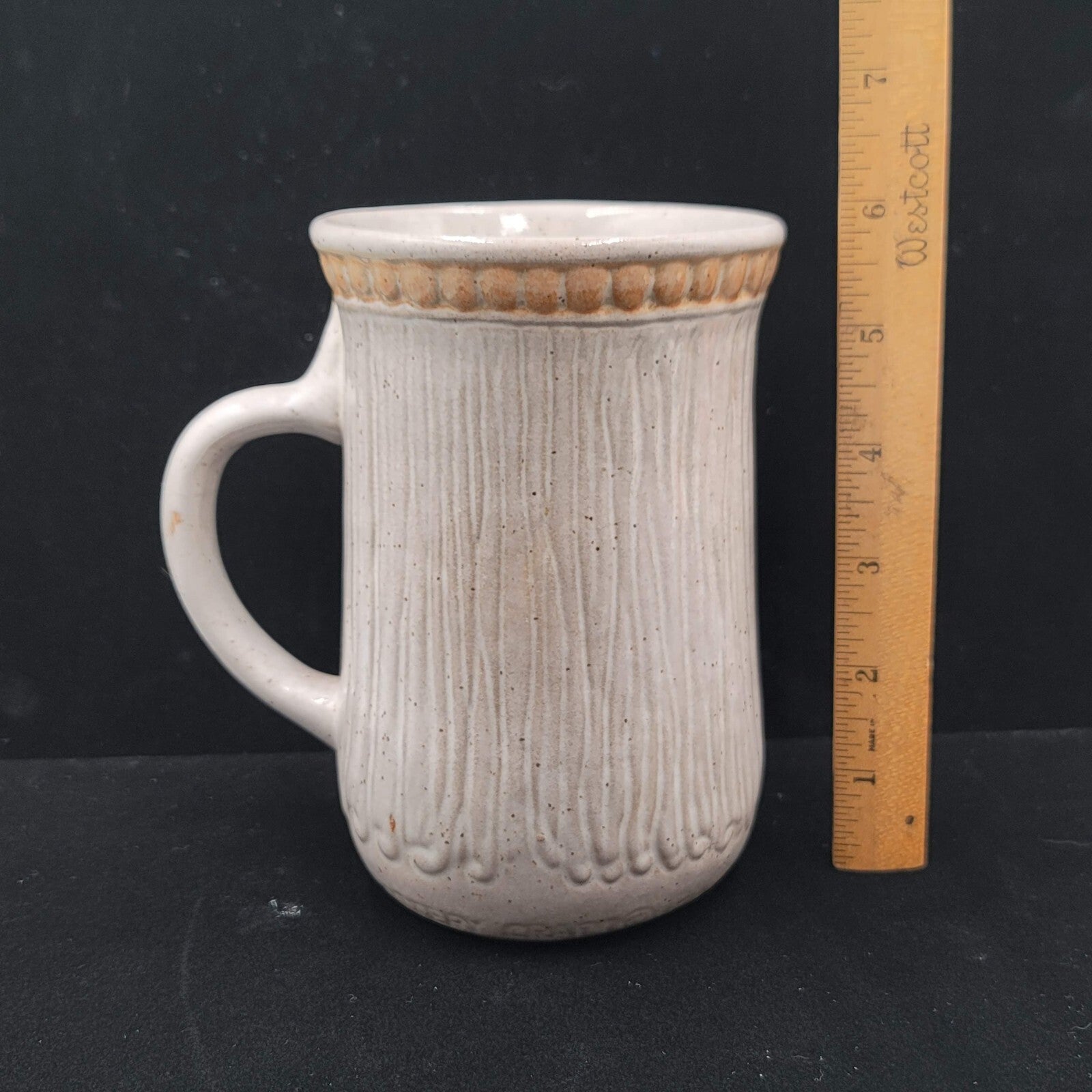 Vintage  Funny Man Face Mug Pottery Craft Large 6” Handcrafted