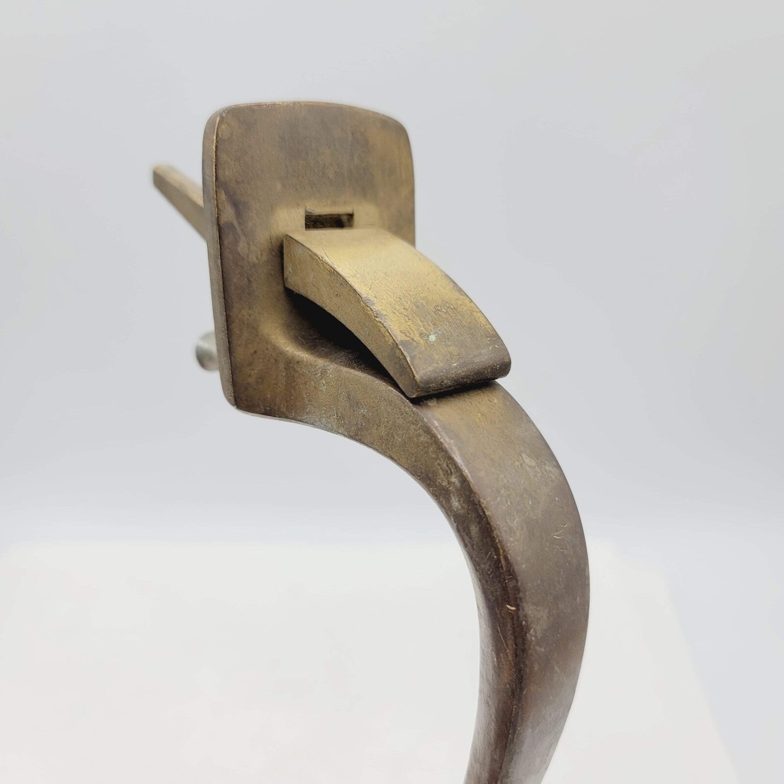 Vintage Brass Exterior Door Knob Pull Handle 9 1/2" holes 6"