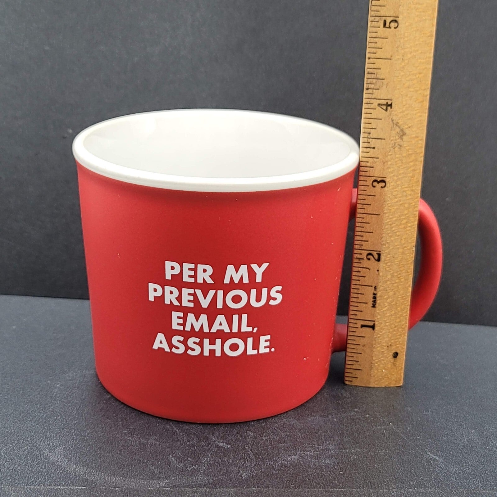 Per My Last Email Coffee Cup Mug Red White A$$-h0le