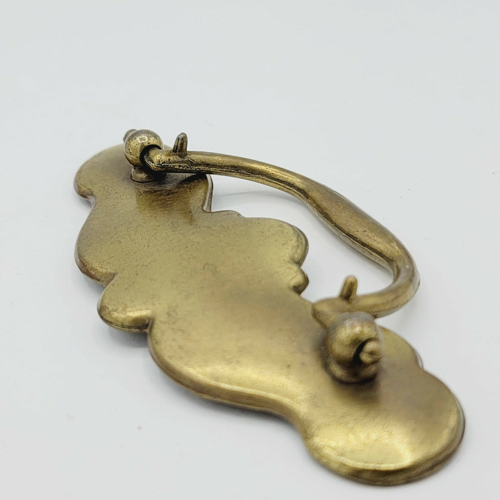 Vintage Brass Drawer Pulls PAIR Salvage Hardware 4 5/8" x 1 5/8" (3")