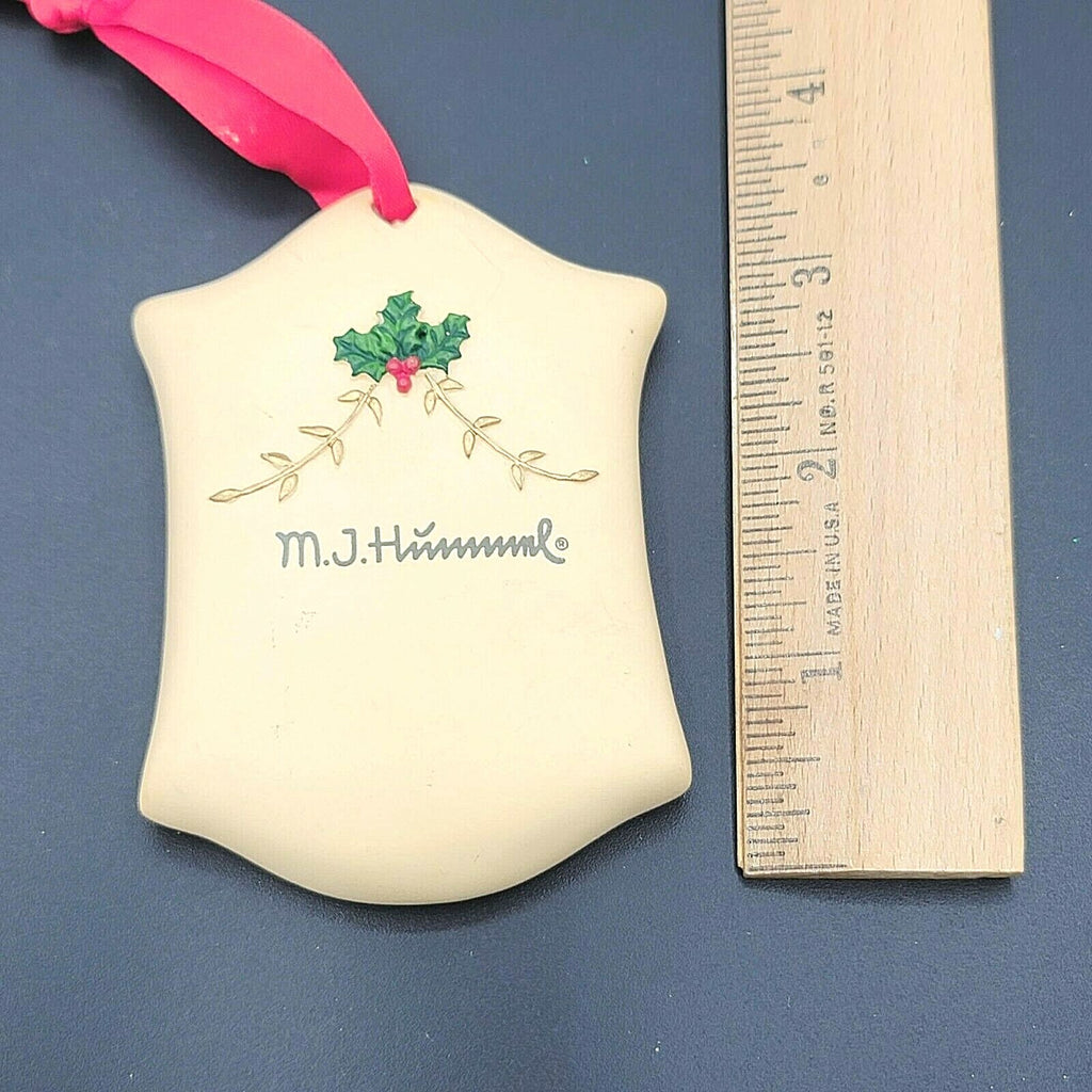 The Hummel Gold Christmas Ornament Collection Boy Snowman Frame 3.5"