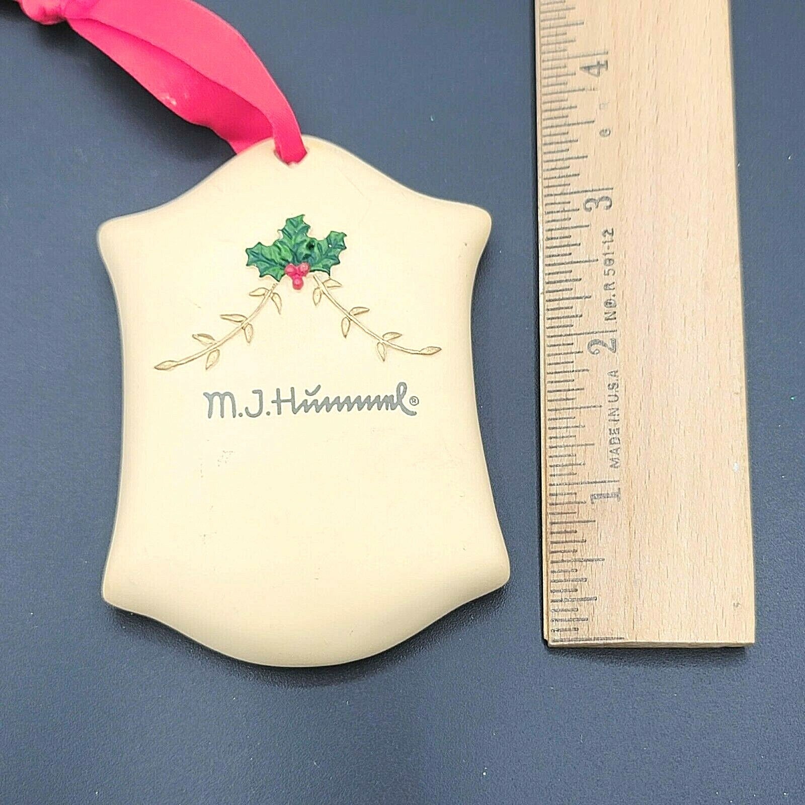 The Hummel Gold Christmas Ornament Collection Boy Snowman Frame 3.5"