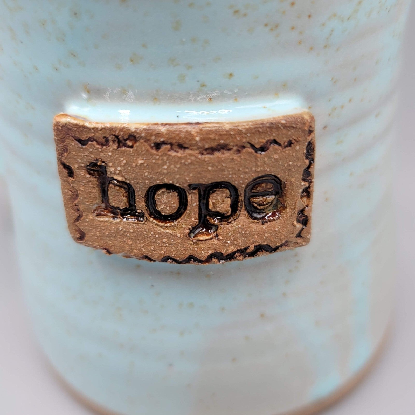 Hope Coffee Mug Blue Pottery Vessels of Hope House for Women Christy Chapman