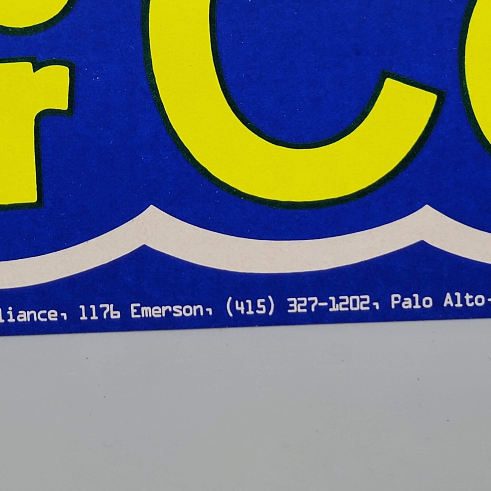 Original Vintage SAVE OUR COAST Blue Yellow Bumper Sticker California 15"x3.5"