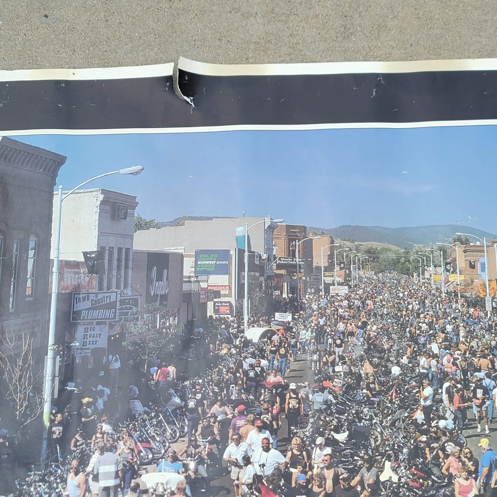 Sturgis Vintage Collectible Poster 1990 50th Anniversary LARGE 5' x 3.5'