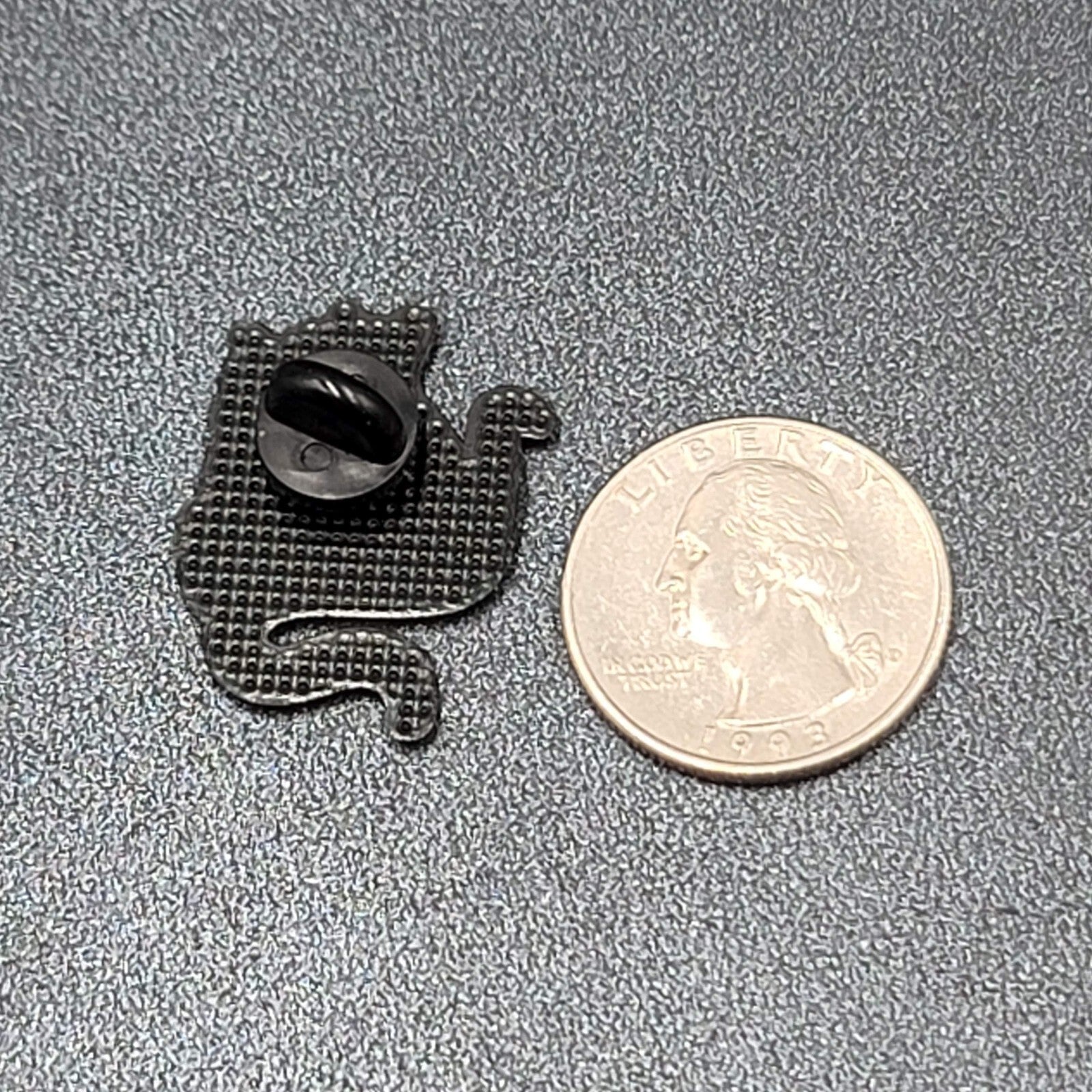 Black Cat White Cat Enamel Lapel Hat Pin Friends Lovers Hug  1 1/8"