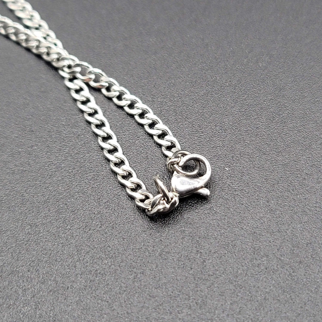 Buffalo Head Skull Stainless Steel Pendant Necklace Silver tone 18"