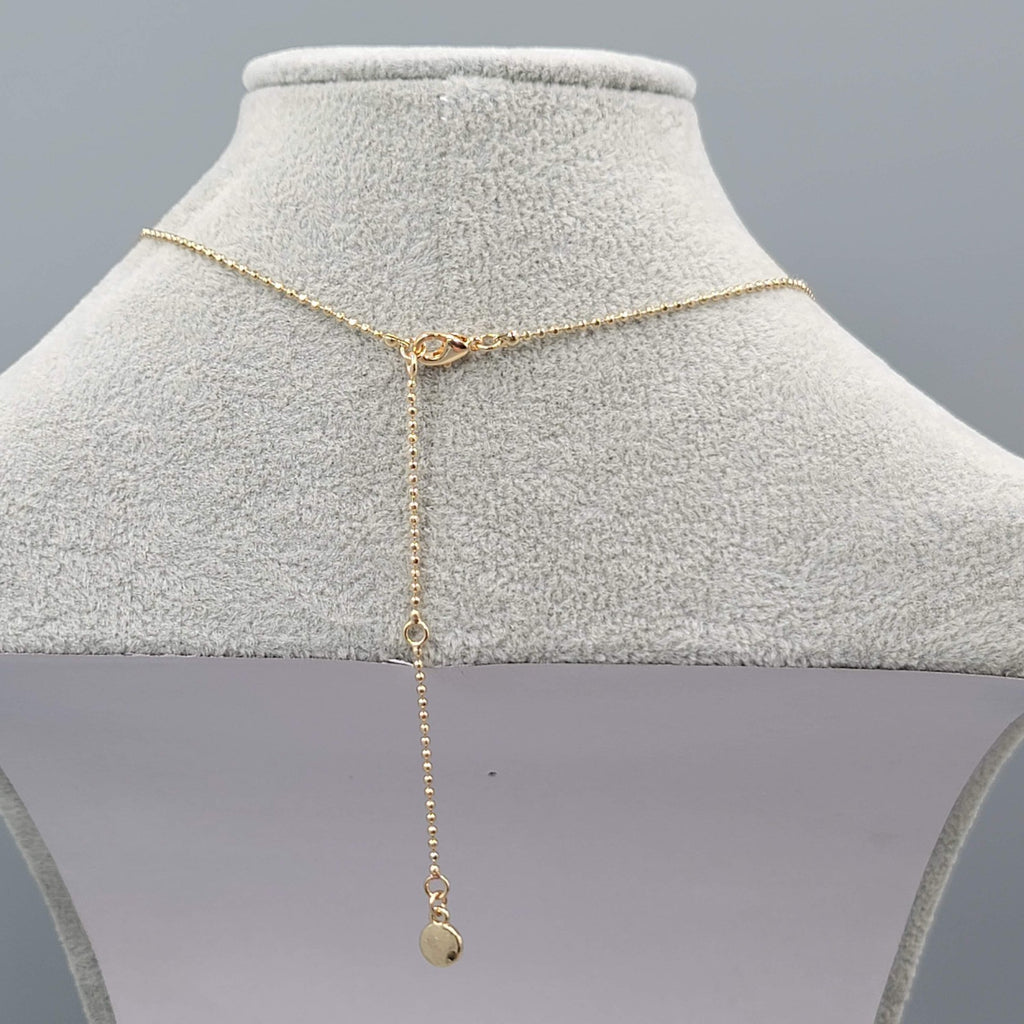 Baublebar Bow Pendant Necklace Gold tone Crystal Rhinestone 18"-20"