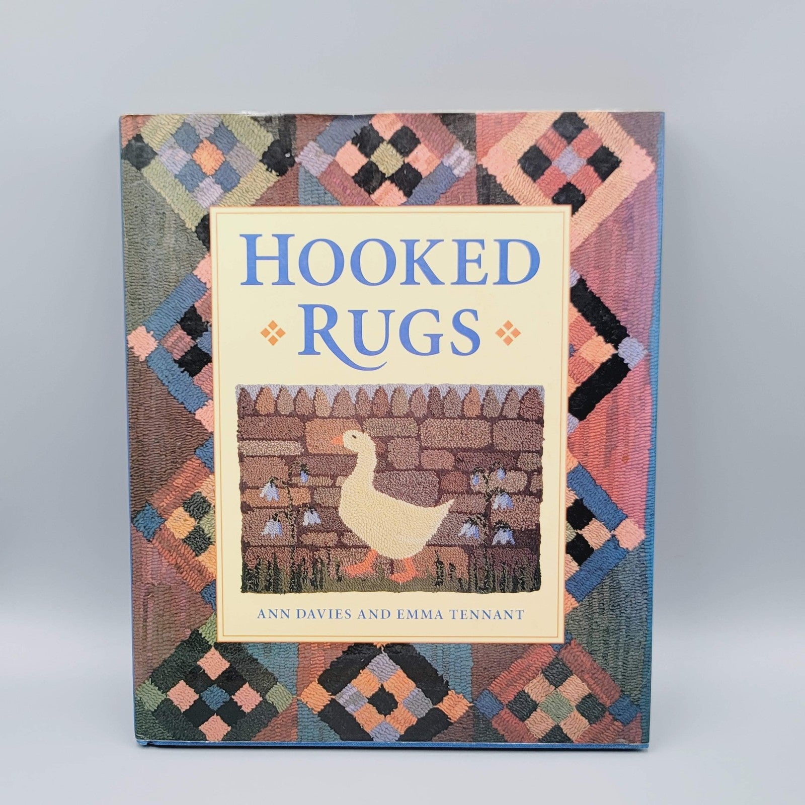Hooked Rugs Ann Davies Emma Tennant 1995 Hardcover Craft Patterns Vintage Book