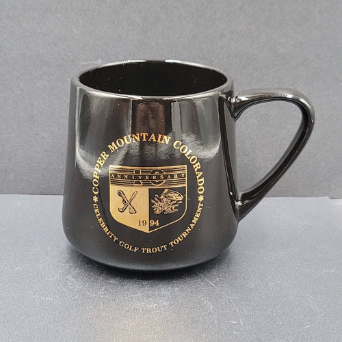 Copper Mountain Colorado Celebrity Golf Trout Tournament 1994 Black Coffee Mug