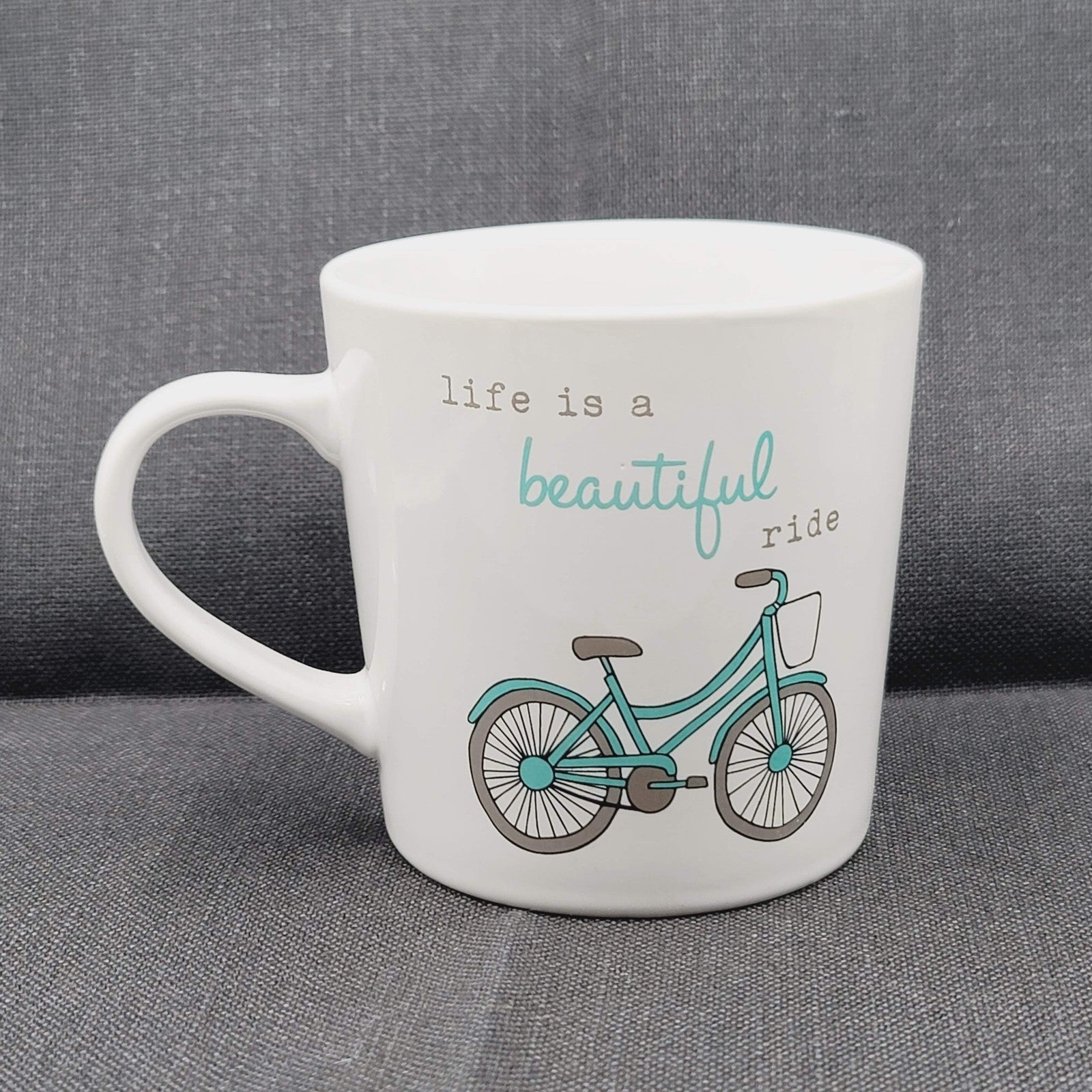 Life Is A Beautiful Ride Bicycle Coffee Mug Quote Ceramic Cup Love Your Mug