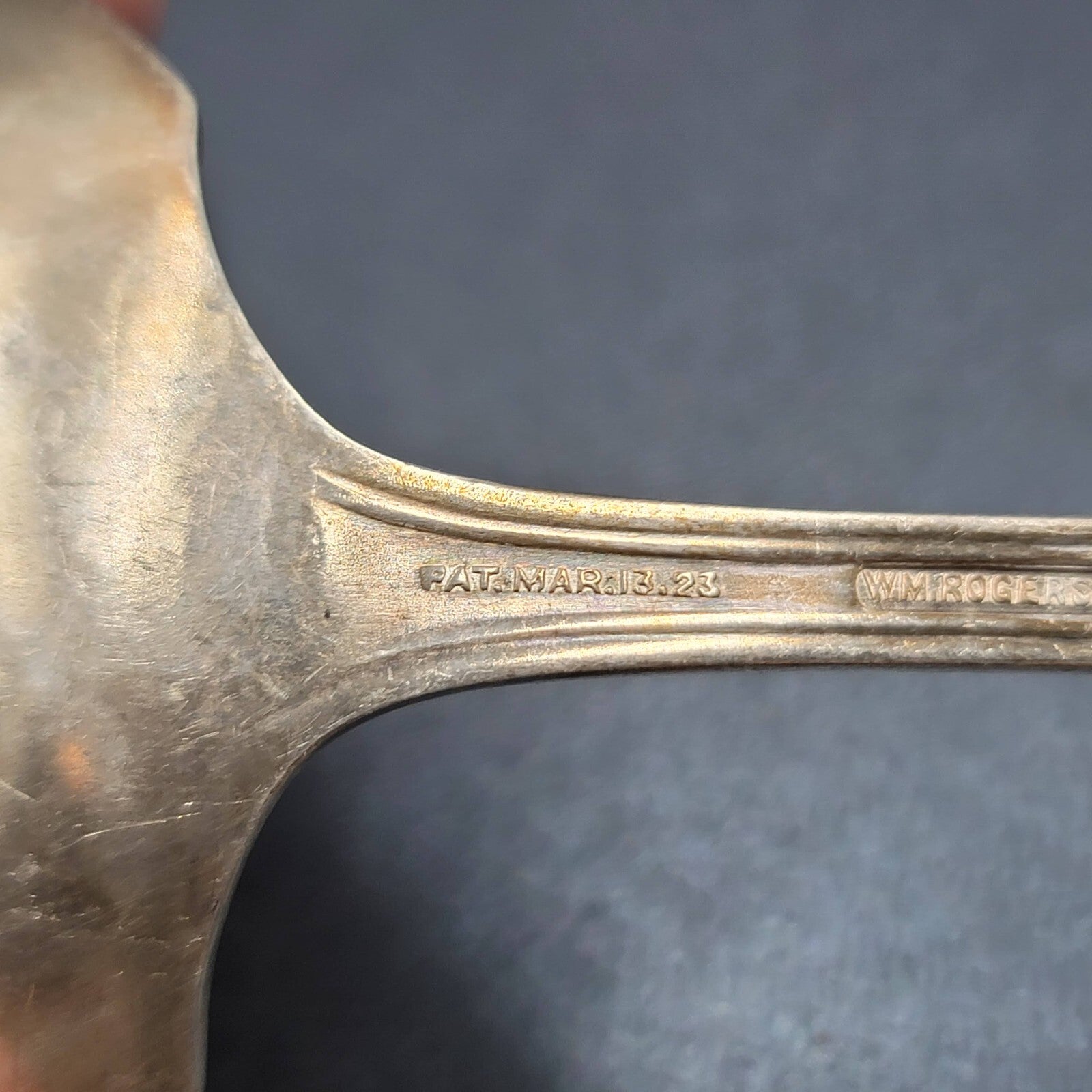 Vintage Wm Rogers Son AA Silver plate Set Serving Spoon Ladle 7.2"