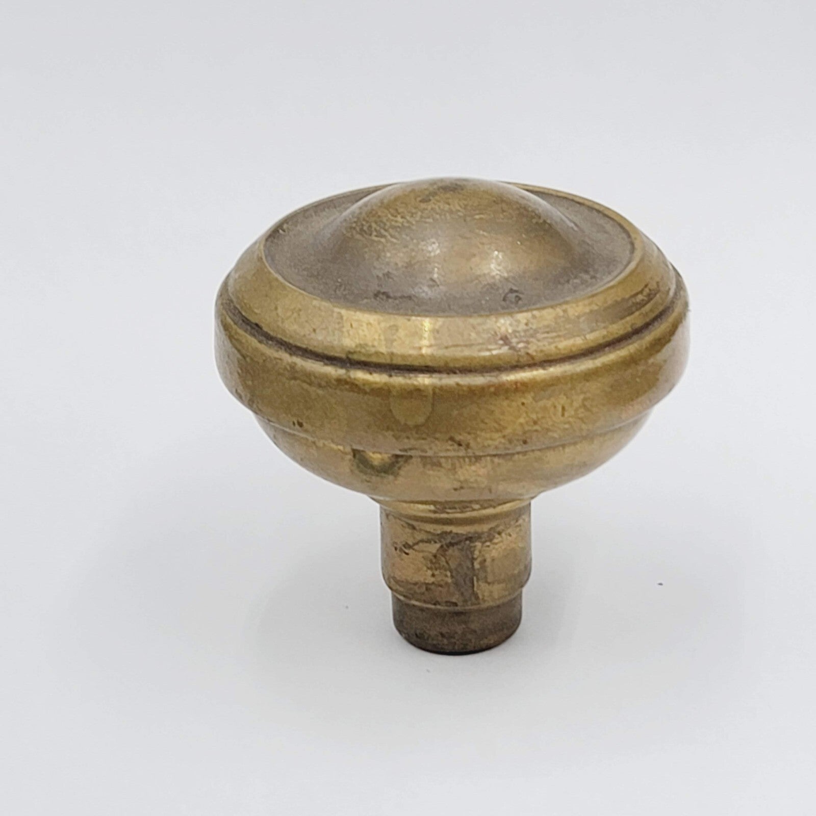 Vintage SINGLE Doorknob Salvage Door Hardware Gold color Indented Design 2.25"