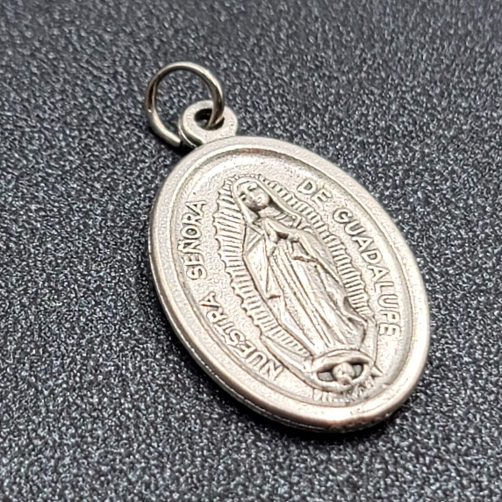 Nuestra Senora de Guadalupe Santo Nino of Atocha Medal Pendant Italy 1"