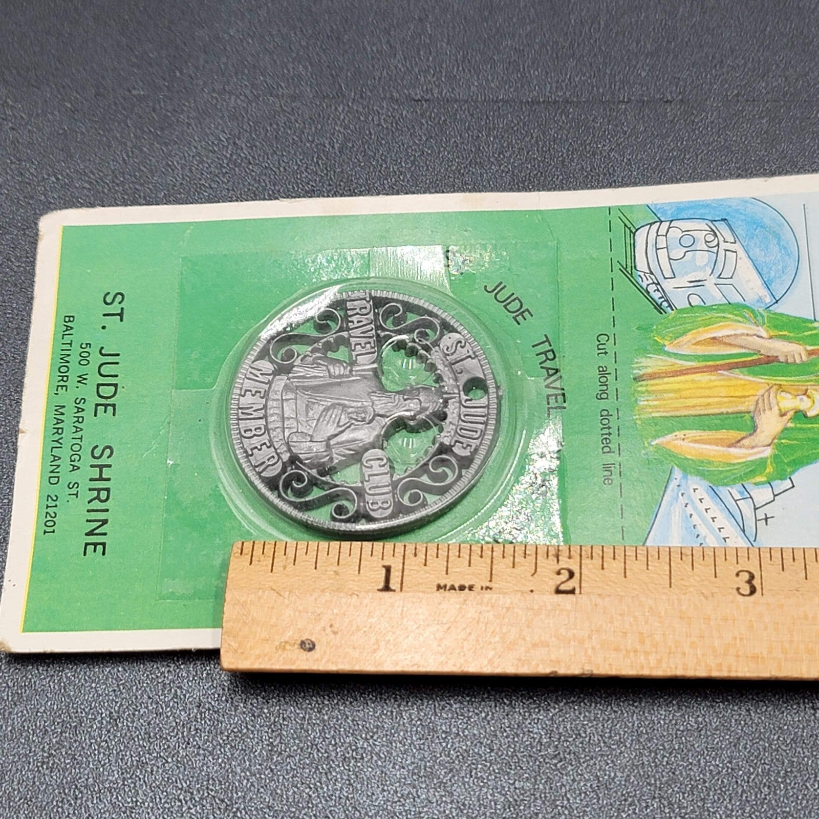 St. Jude Travel Club Medallion July 1979 - June 1980 New Vintage Paca & Saratoga