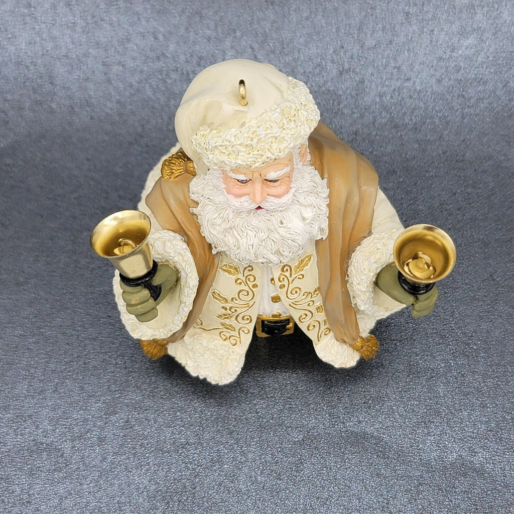 HALLMARK 2004 BELL SANTA ORNAMENT JOLLY OLD KRIS JINGLE 3 1/4"