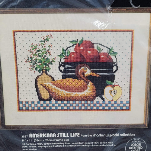 Dimensions Cross Stitch American Still Life 3527 Charles Wysocki 1982 Duck Apple